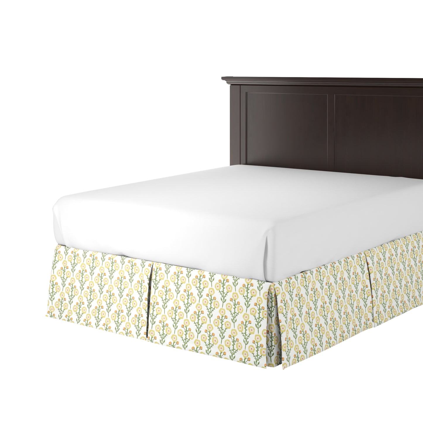 Tailored Bedskirt in Cottage Flowers - Sunbeam
