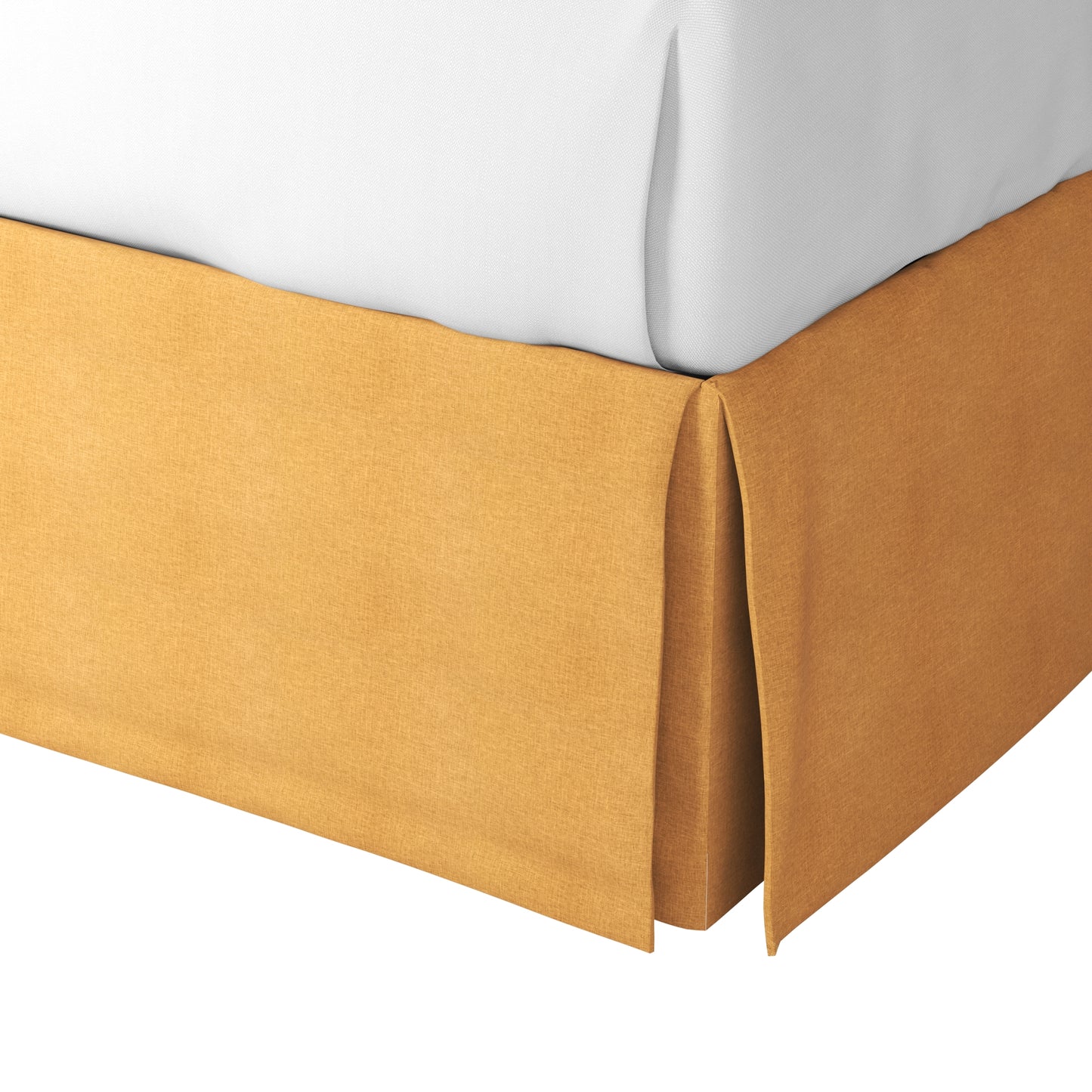Tailored Bedskirt in Lush Linen - Turmeric