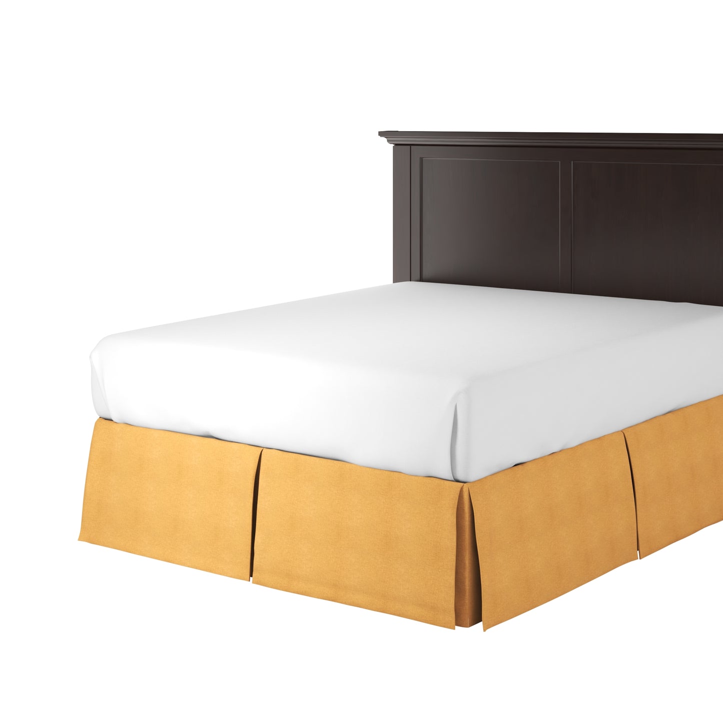 Tailored Bedskirt in Lush Linen - Turmeric