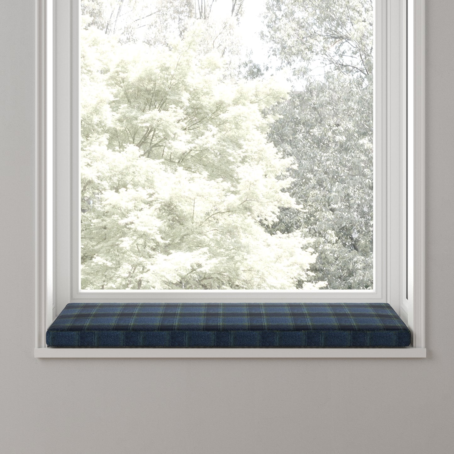 Custom Bench Cushion in Cozy Cabin - Ink