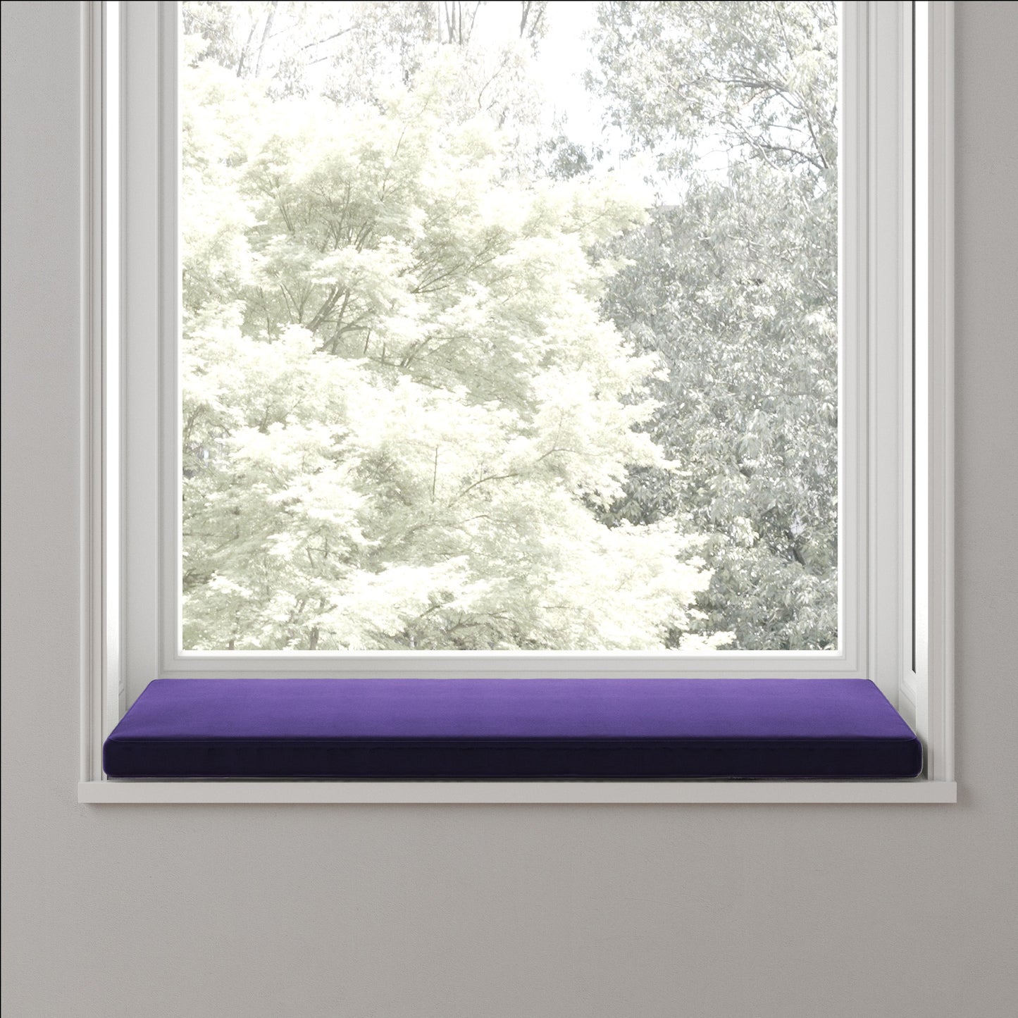 Custom Bench Cushion in Performance Velvet - Royal Violet