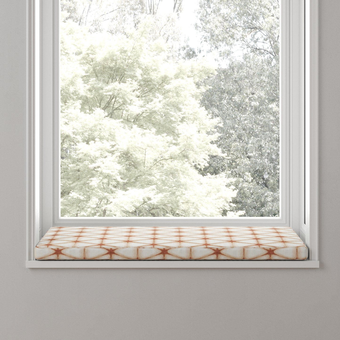 Custom Bench Cushion in Point Taken - Coral