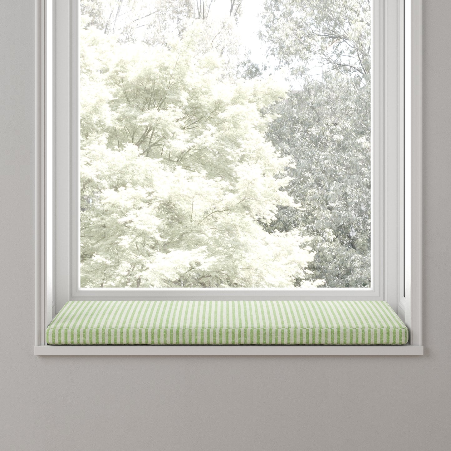 Custom Bench Cushion in Candy Shop Stripes - Lime