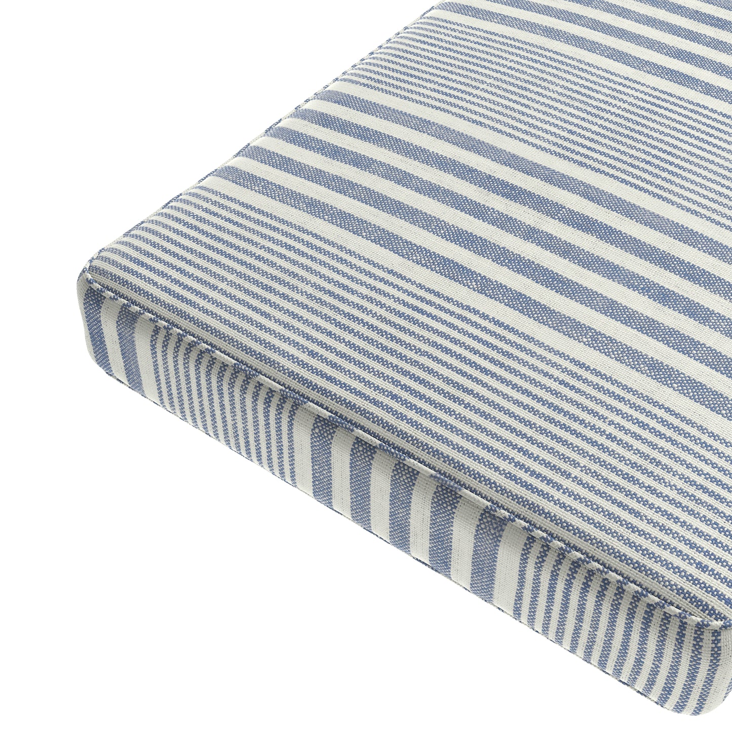 Custom Bench Cushion in All Lined Up - Lake