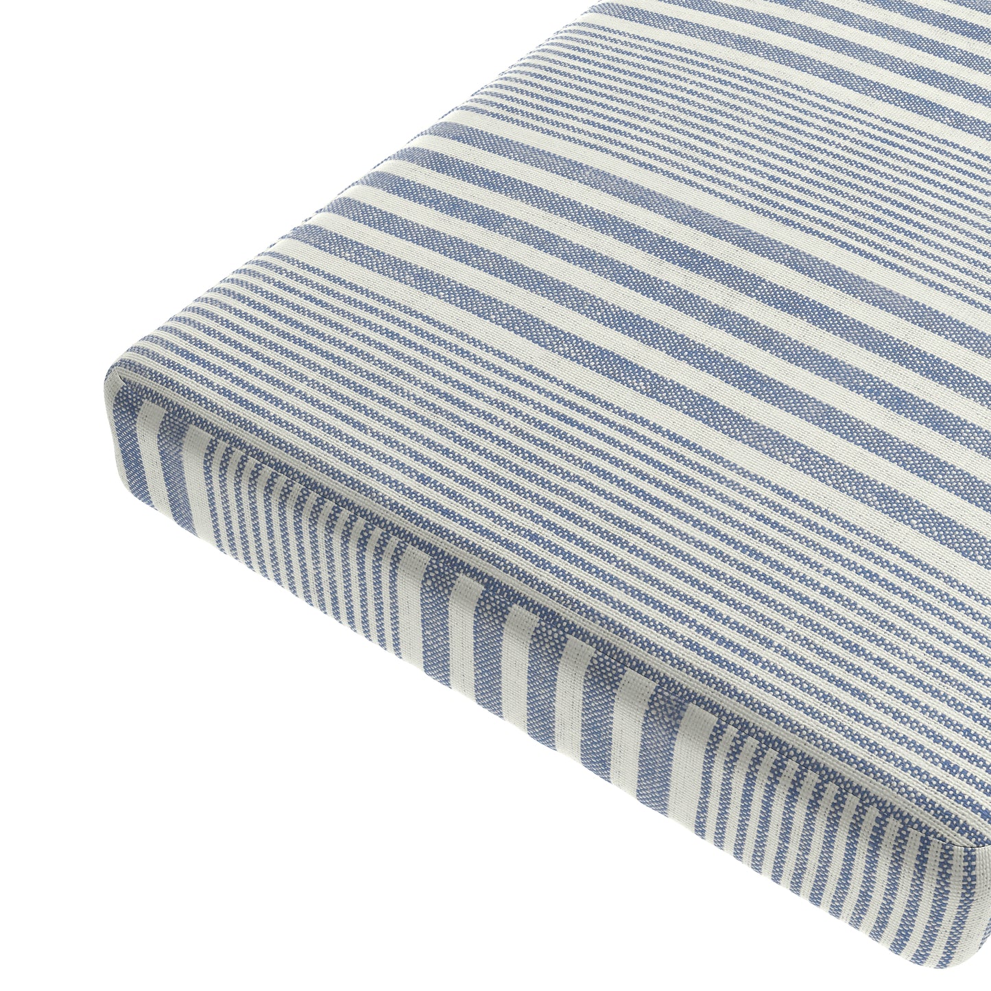 Custom Bench Cushion in All Lined Up - Lake