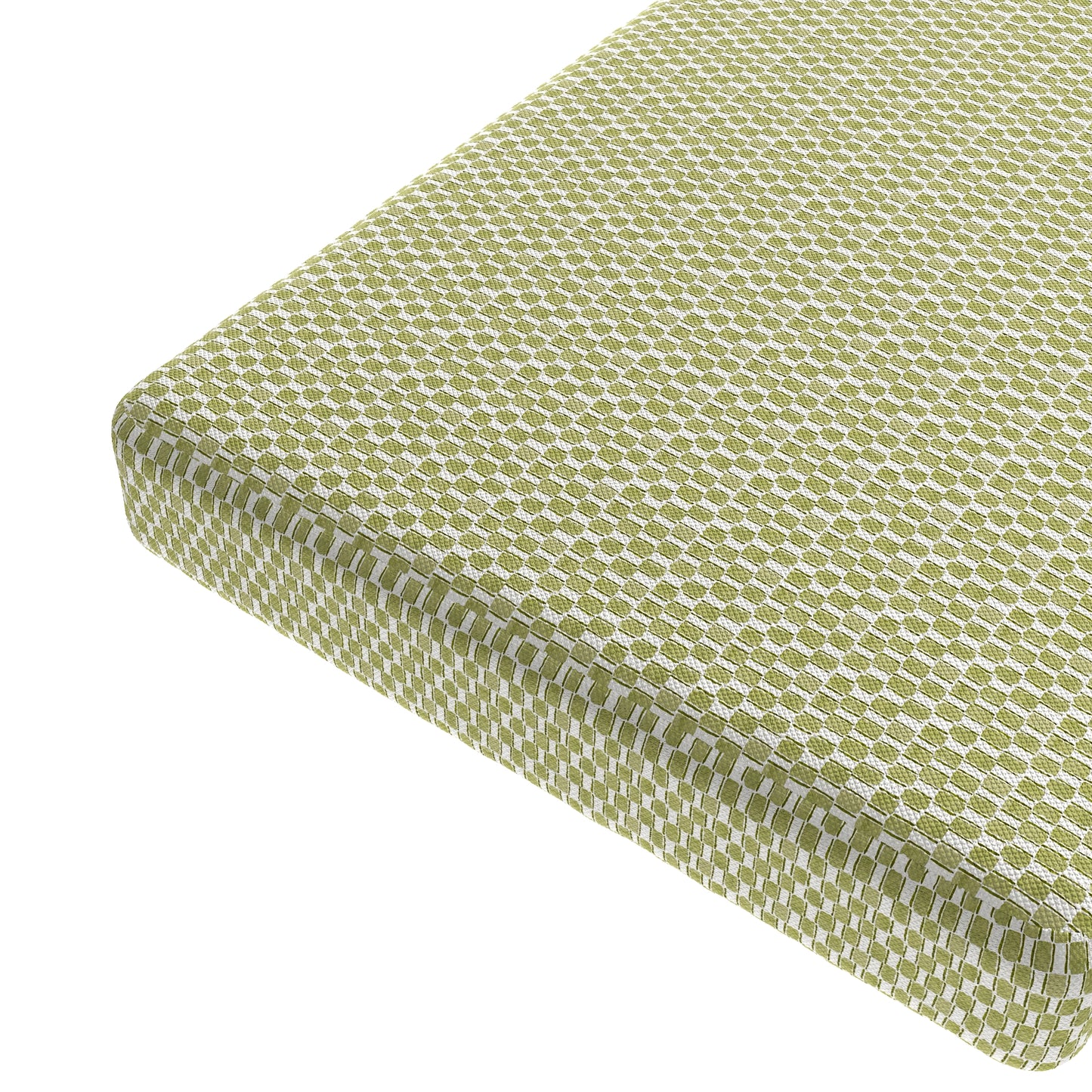 Custom Bench Cushion in Checking In - Matcha