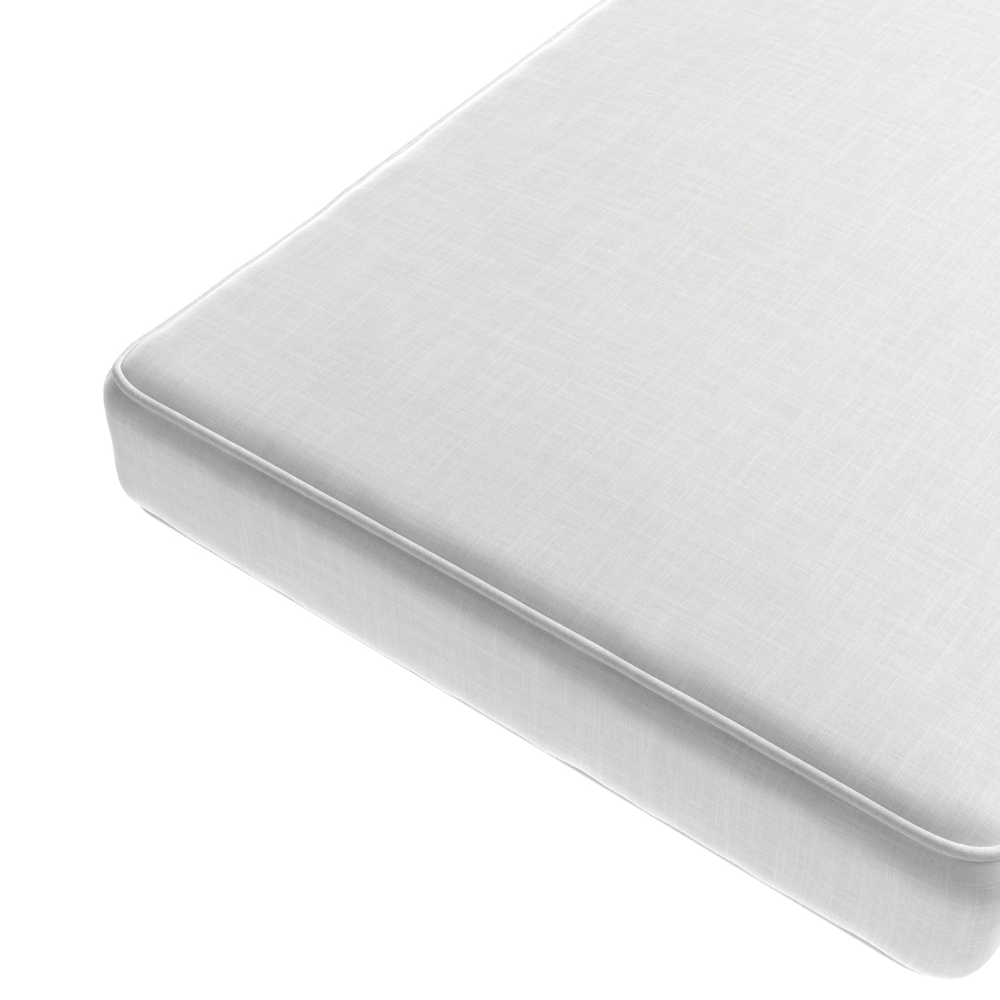 Custom Bench Cushion in Classic Linen White