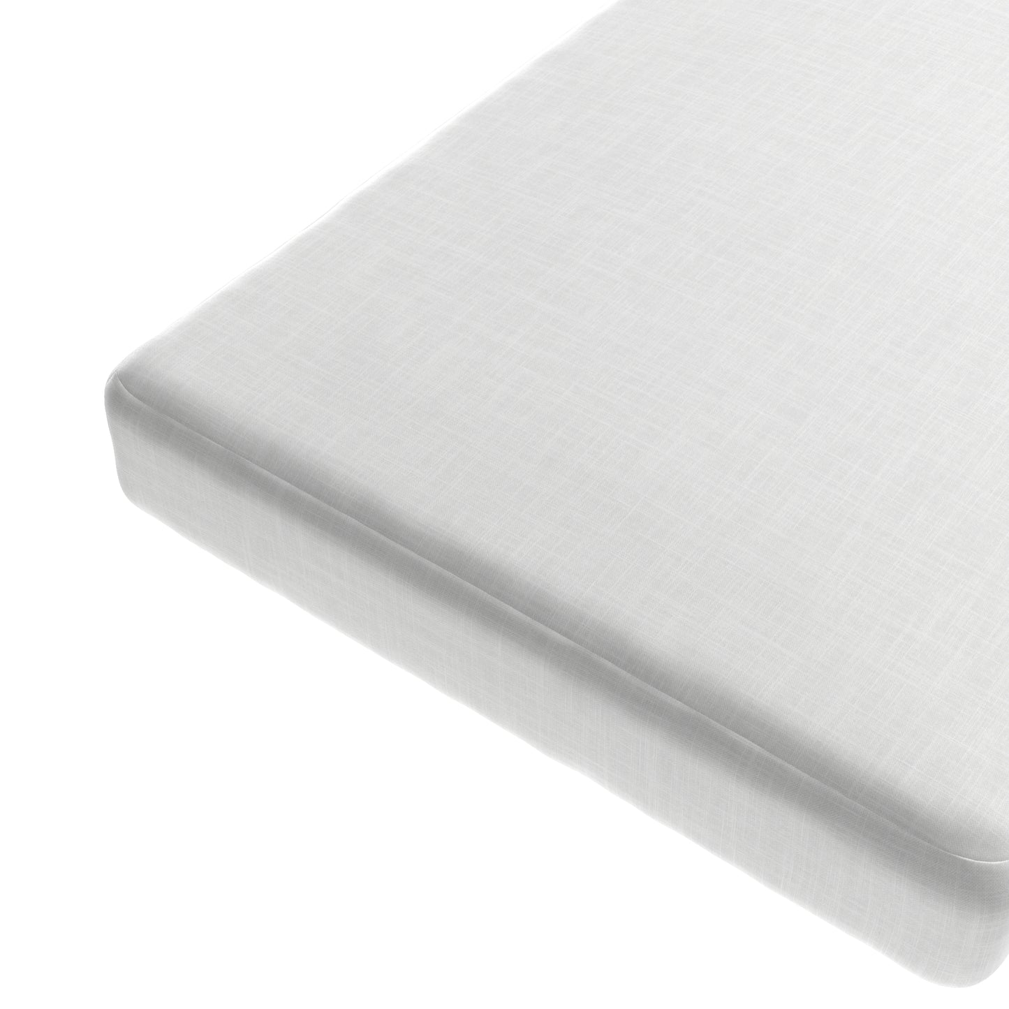 Custom Bench Cushion in Classic Linen White