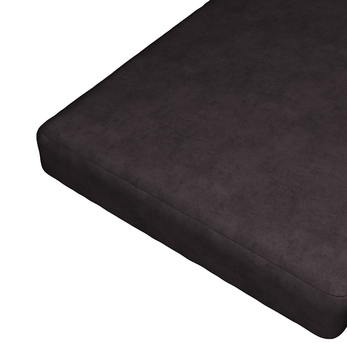 Custom Bench Cushion in Velvet Charcoal
