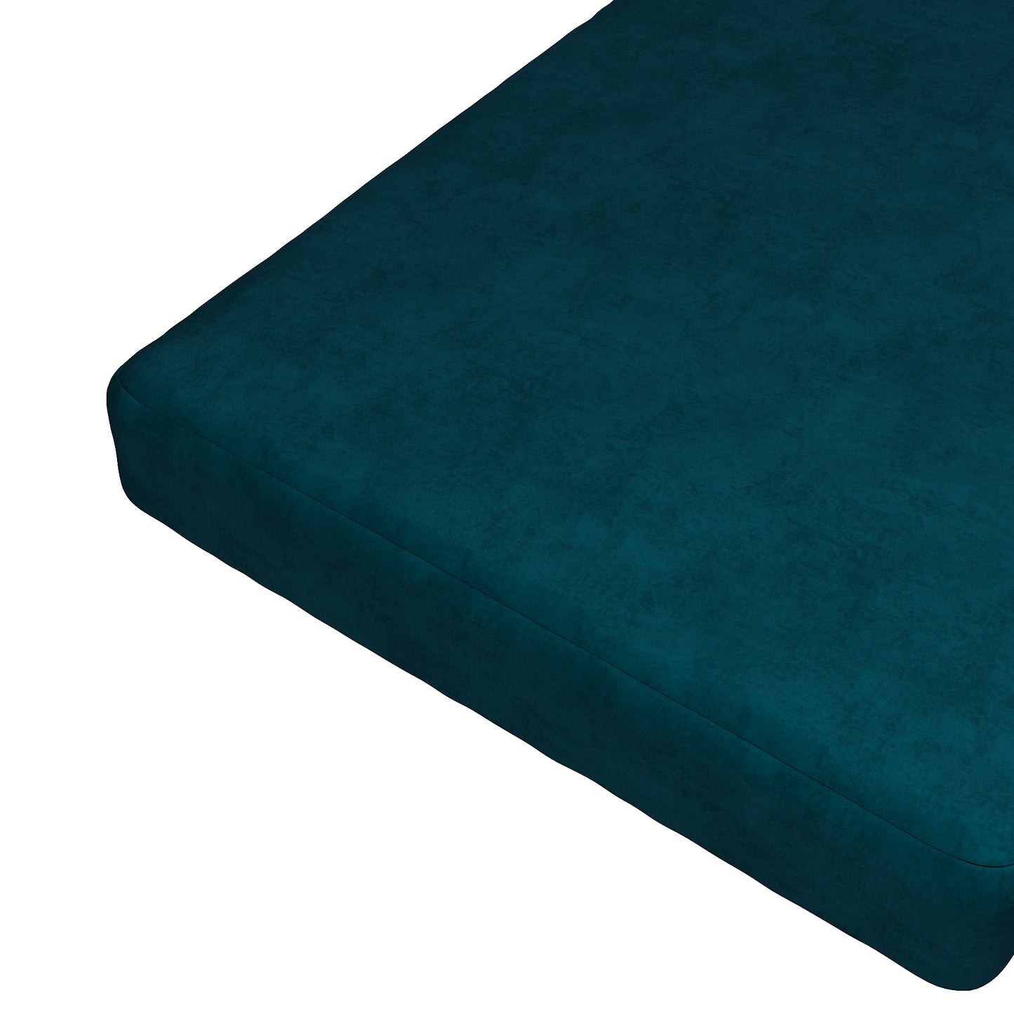 Custom Bench Cushion in Velvet Peacock