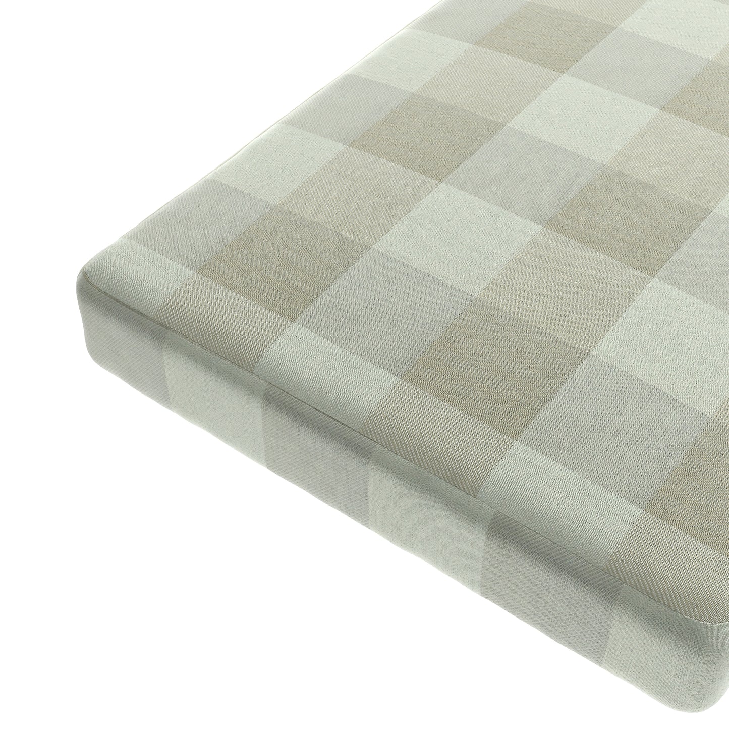 Custom Bench Cushion in Foxy Plaid Dune