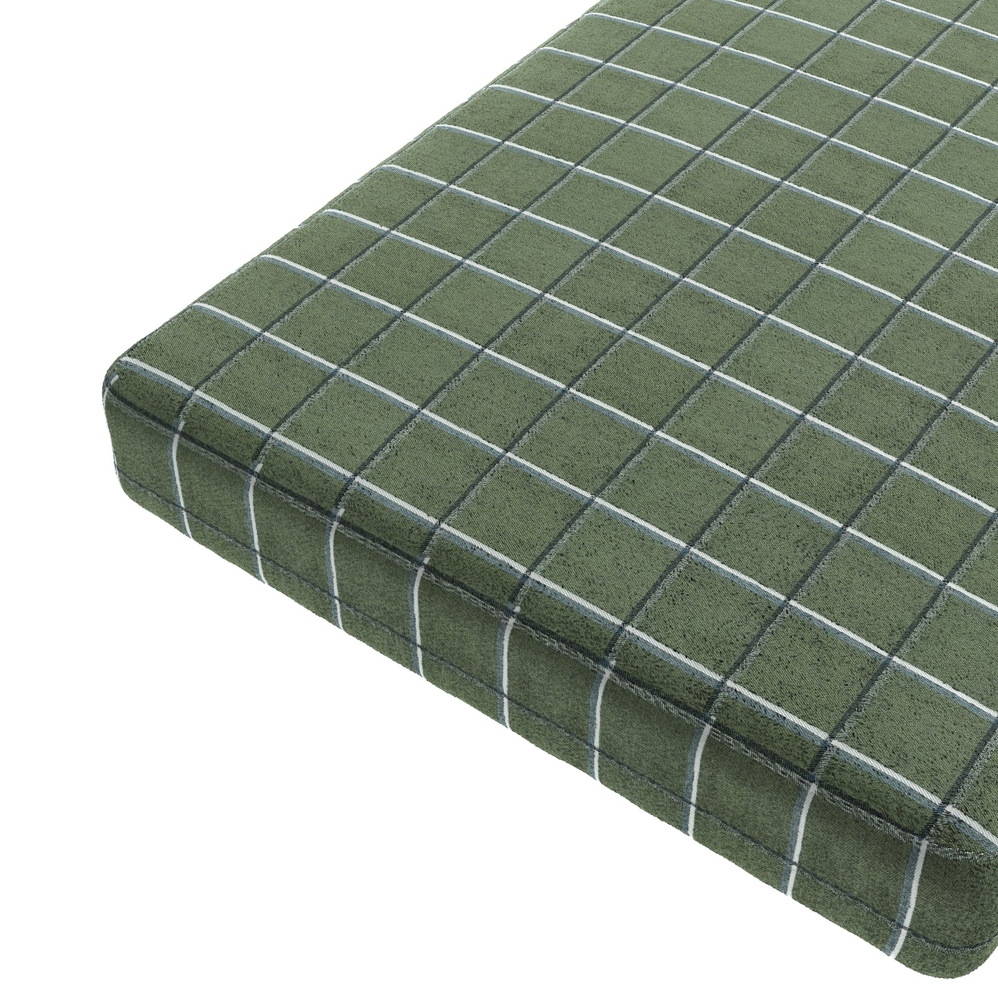 Custom Bench Cushion in Check With Me - Pine