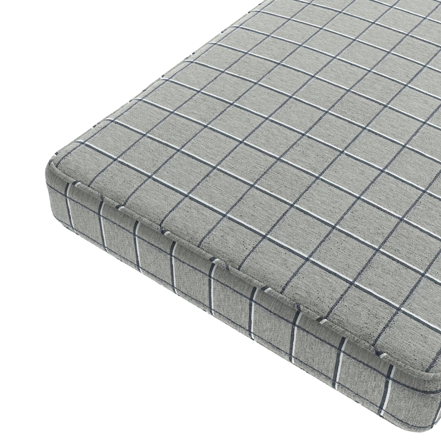 Custom Bench Cushion in Check With Me - Feather