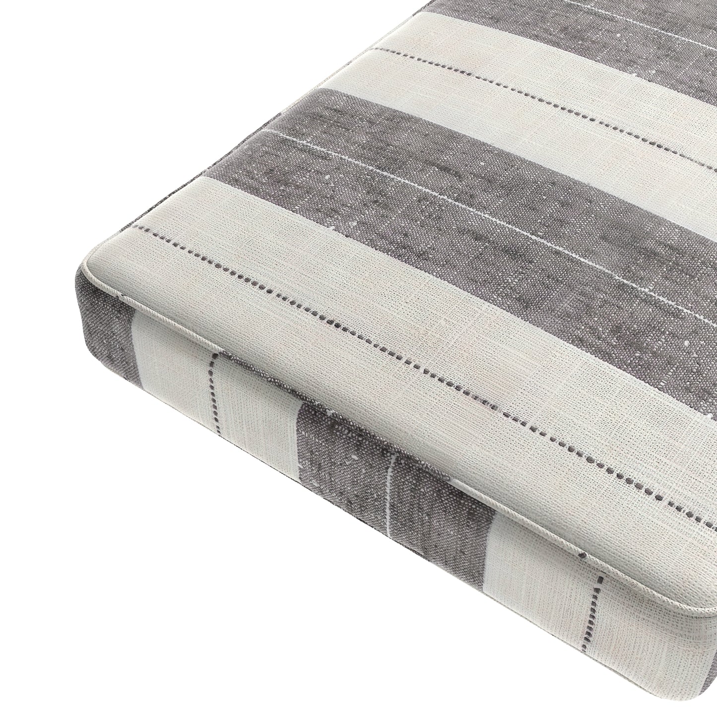 Custom Bench Cushion in French Laundry Stripe - Midnight