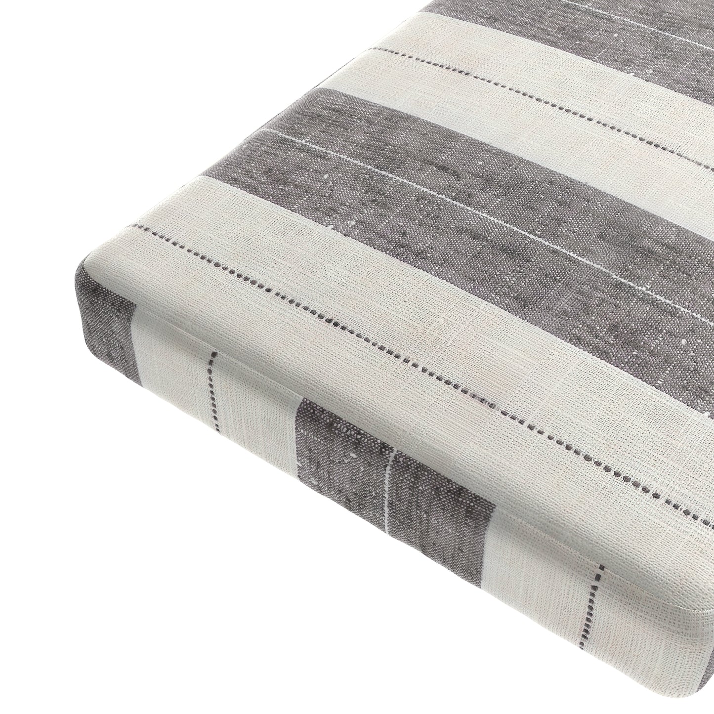Custom Bench Cushion in French Laundry Stripe - Midnight