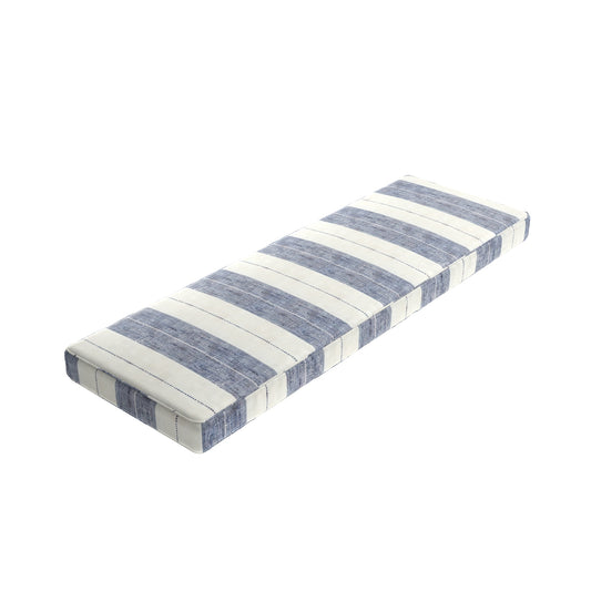 Custom Bench Cushion in French Laundry Stripe - Navy