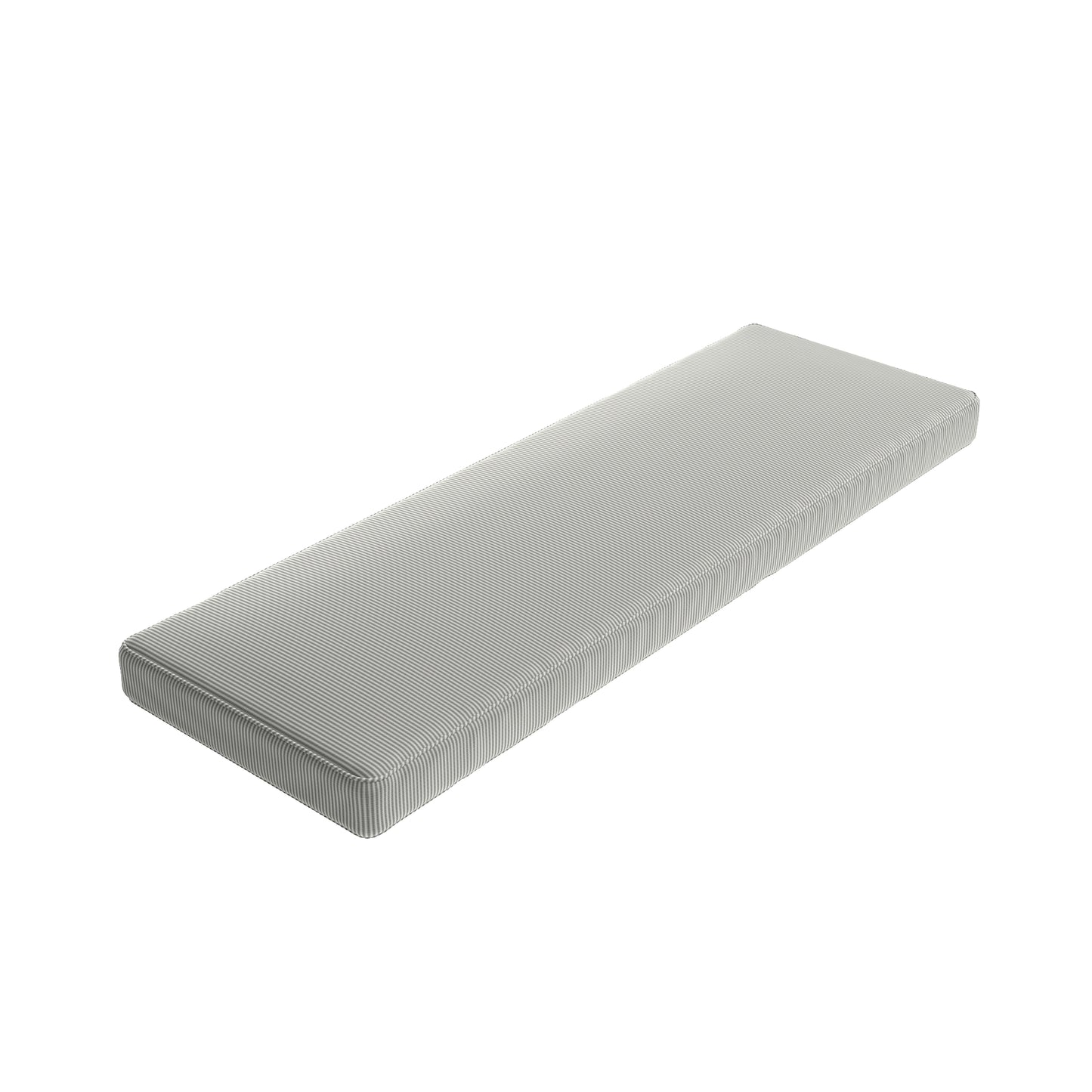 Custom Bench Cushion in Little White Line - Black