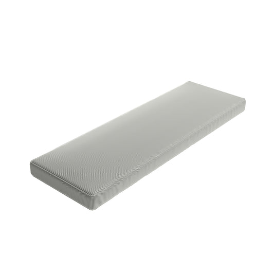 Custom Bench Cushion in Little White Line - Black