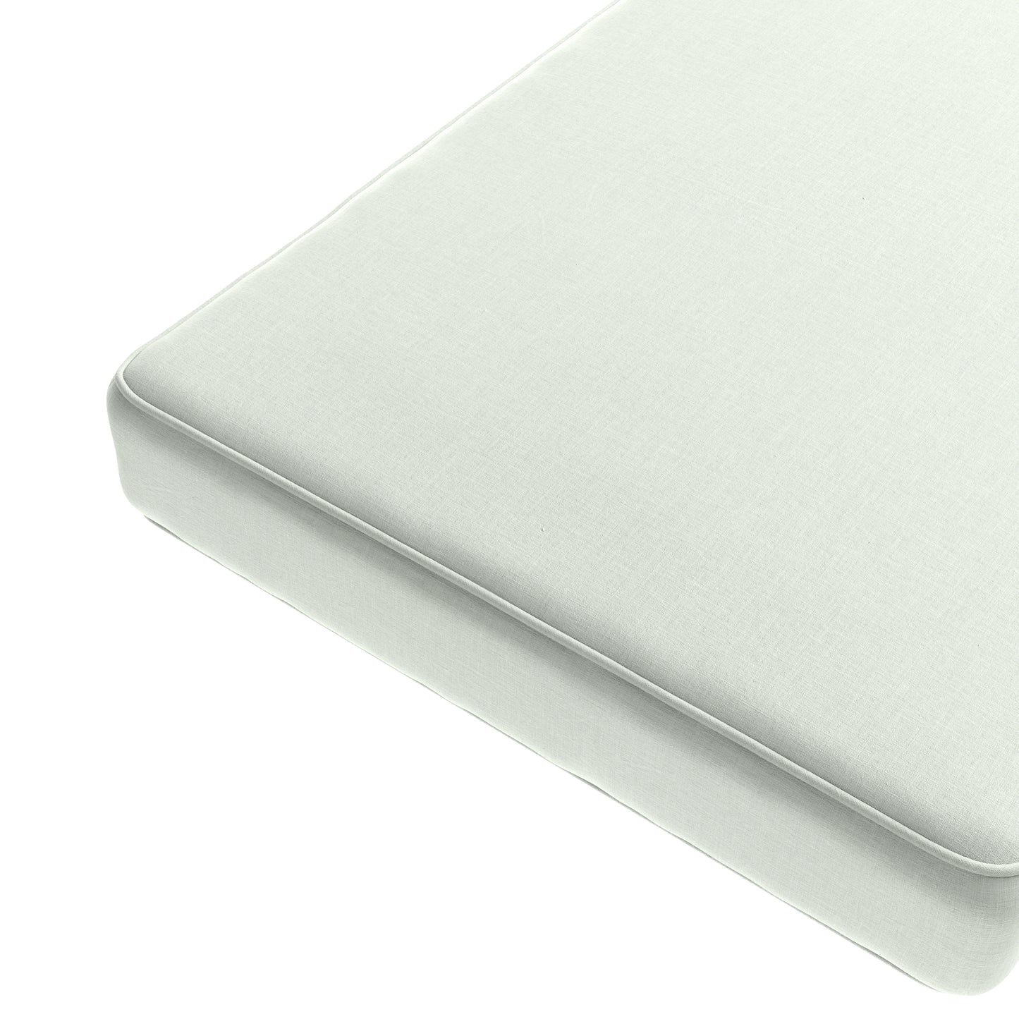 Custom Bench Cushion in Lush Linen Seafoam