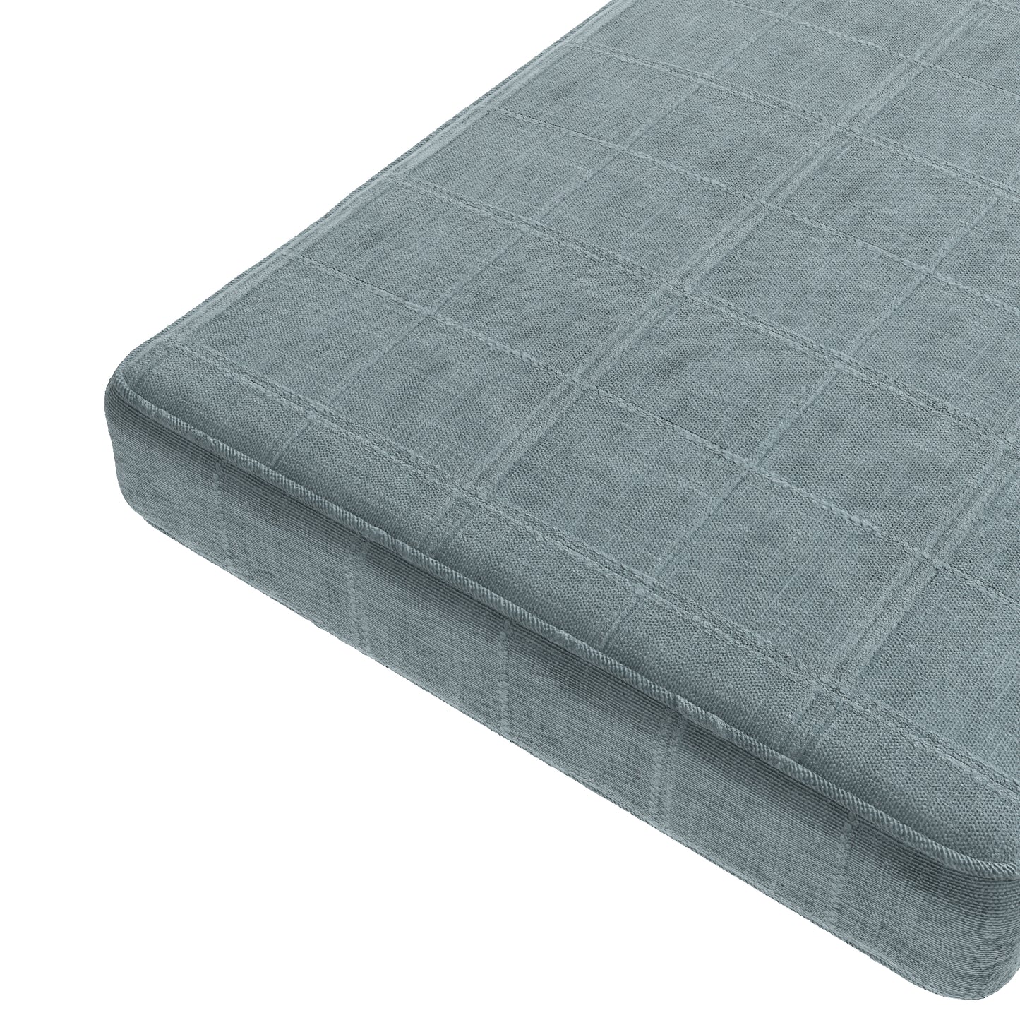 Custom Bench Cushion in Moray Chambray