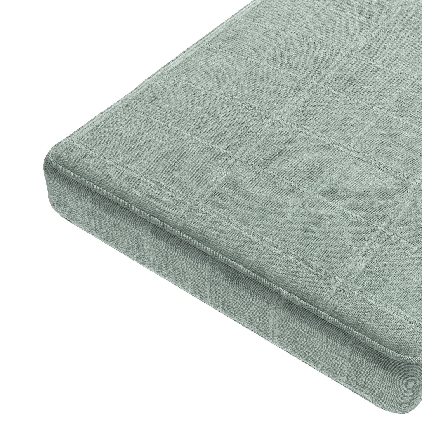 Custom Bench Cushion in Moray Glacier