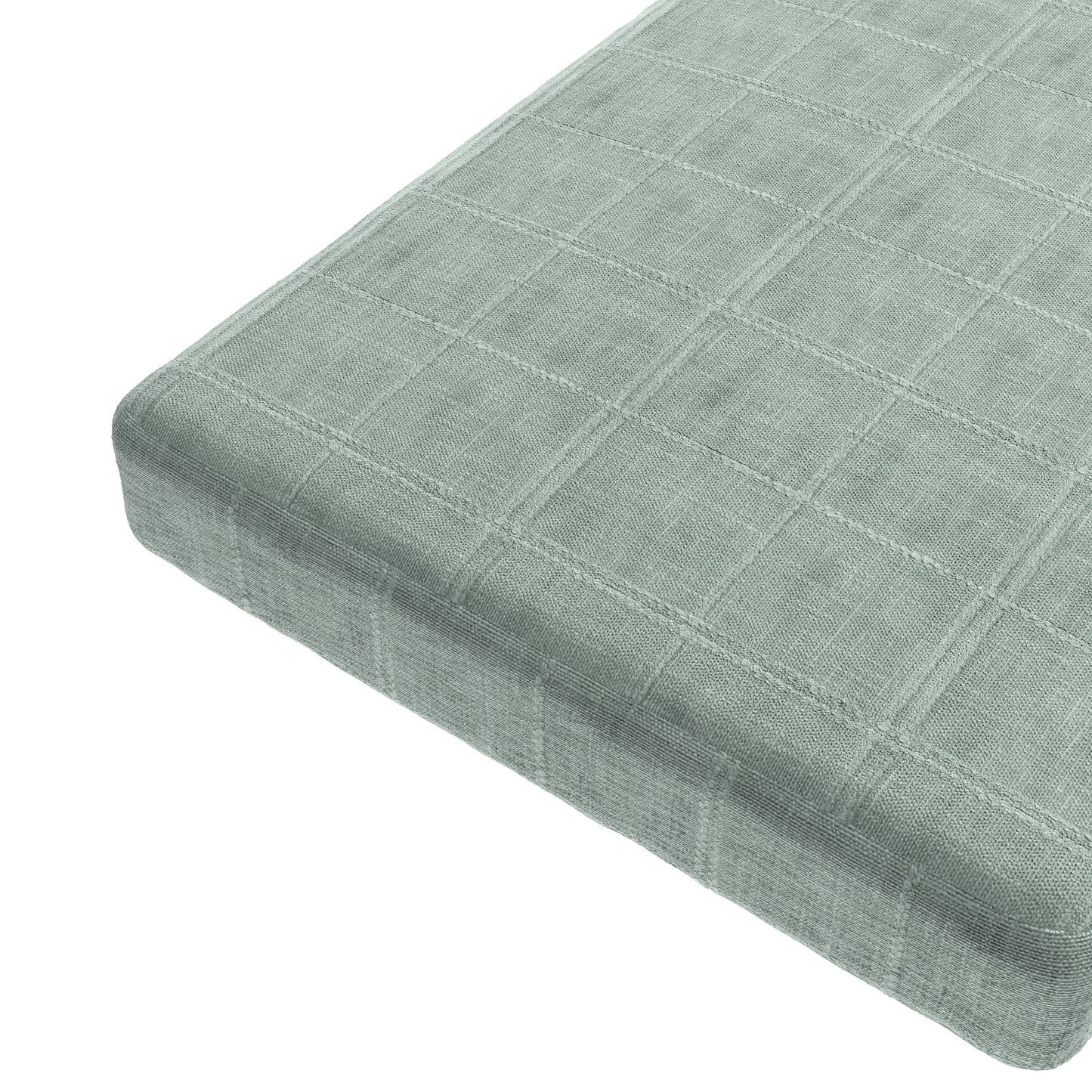 Custom Bench Cushion in Moray Glacier