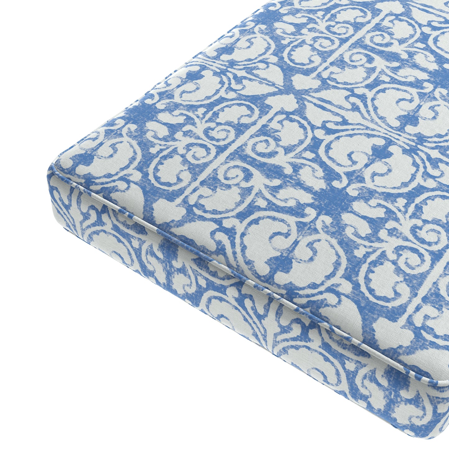 Custom Bench Cushion in Palazzo Chambray