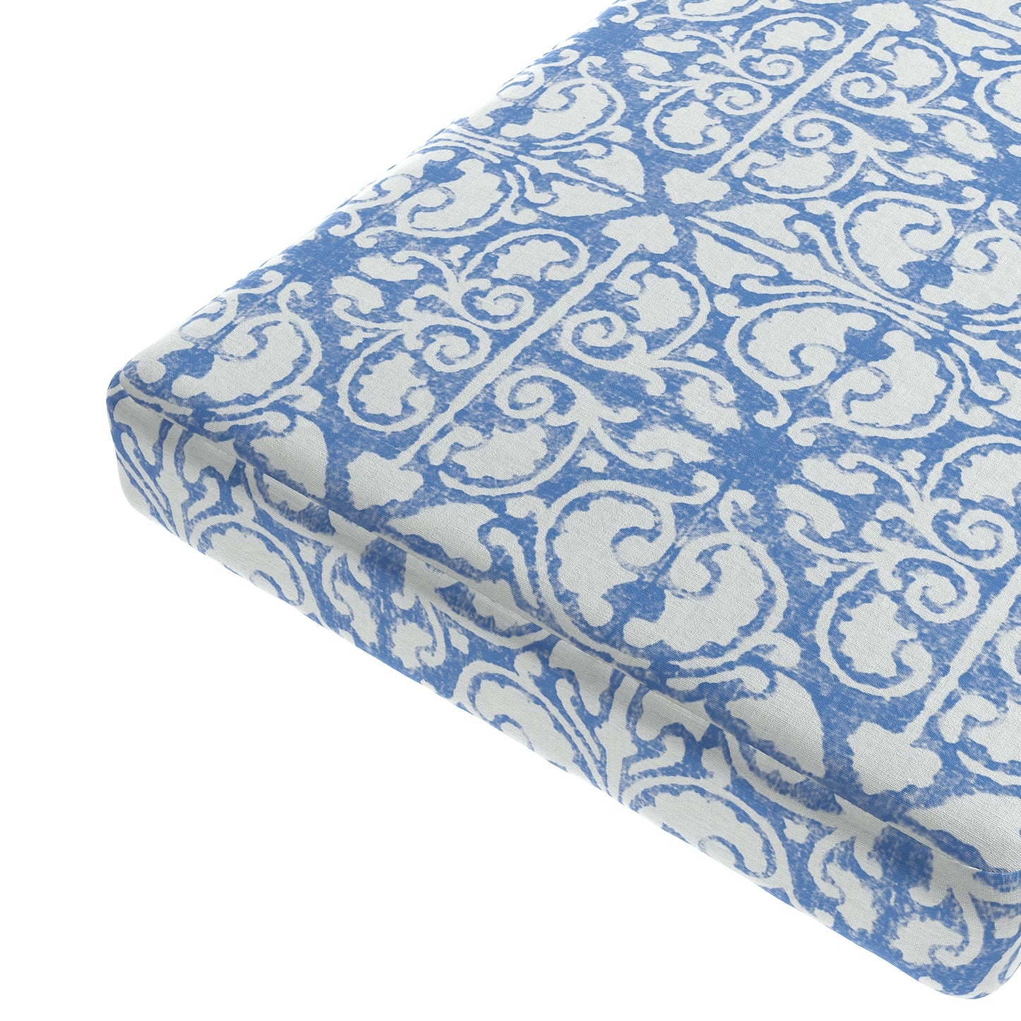 Custom Bench Cushion in Palazzo Chambray