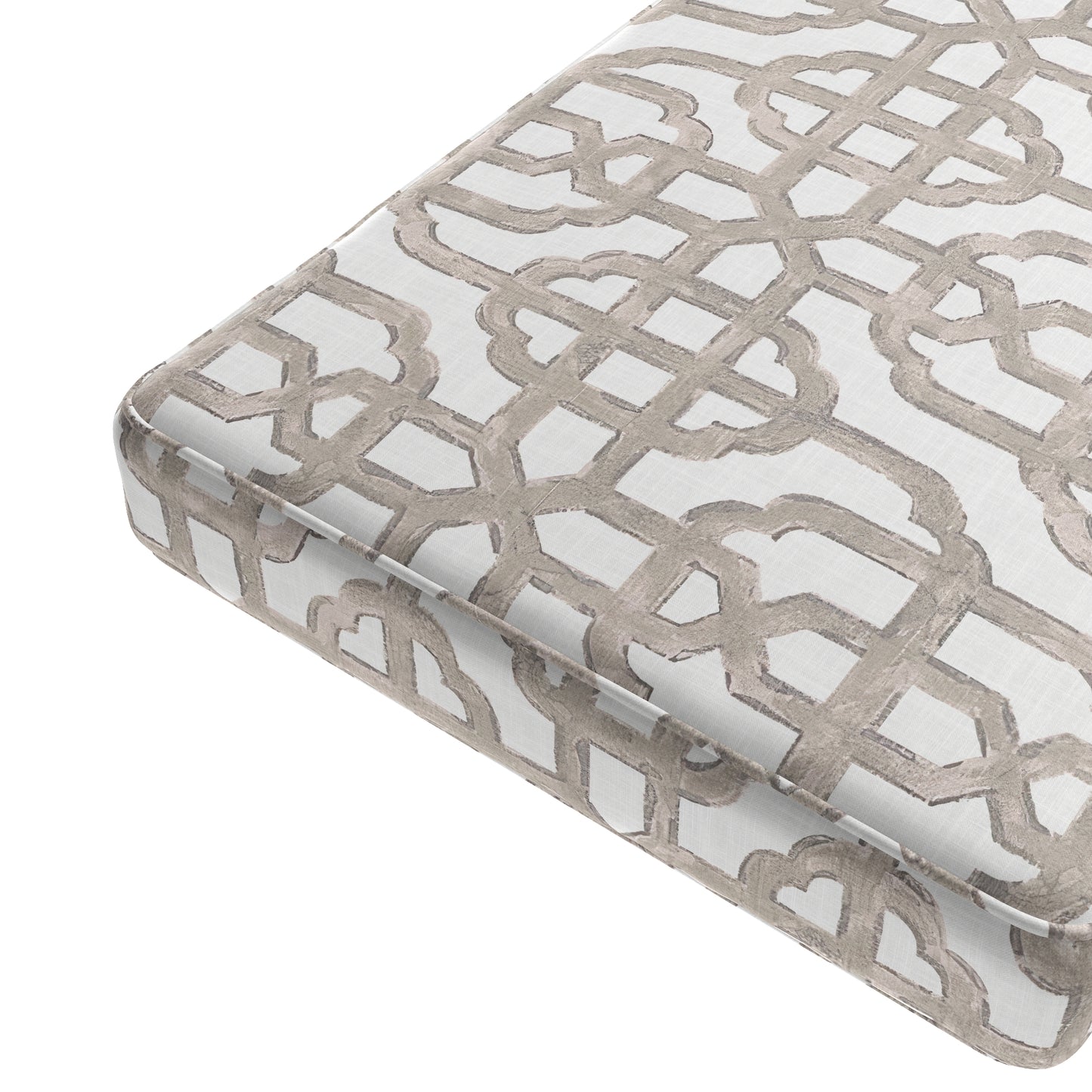Custom Bench Cushion in Trellis Like It Is - Beige