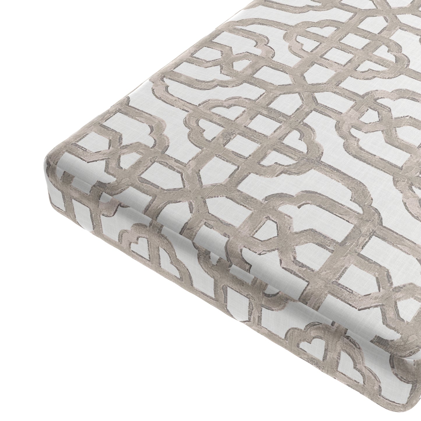 Custom Bench Cushion in Trellis Like It Is - Beige