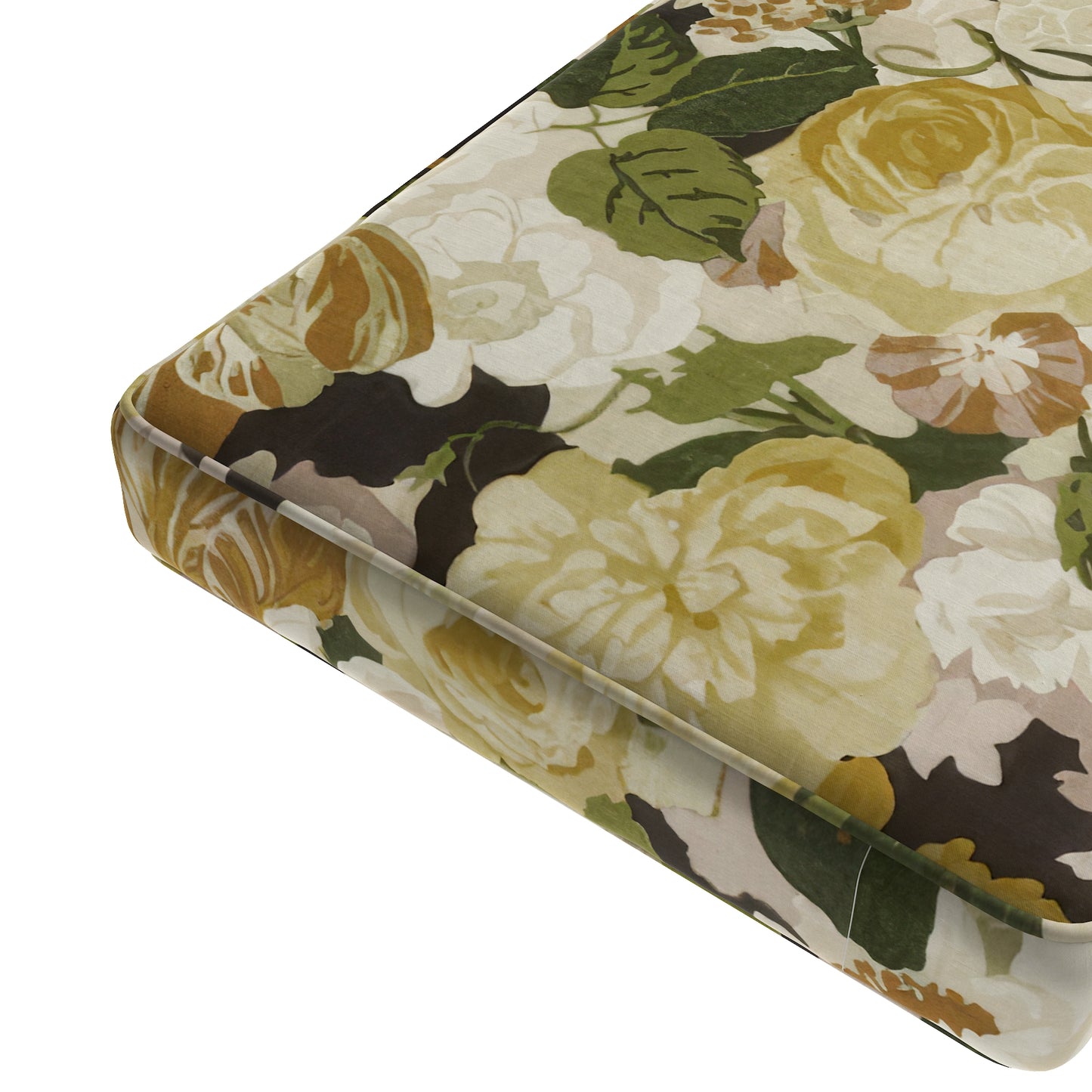 Custom Bench Cushion in Garden Tea Time - Moonglow