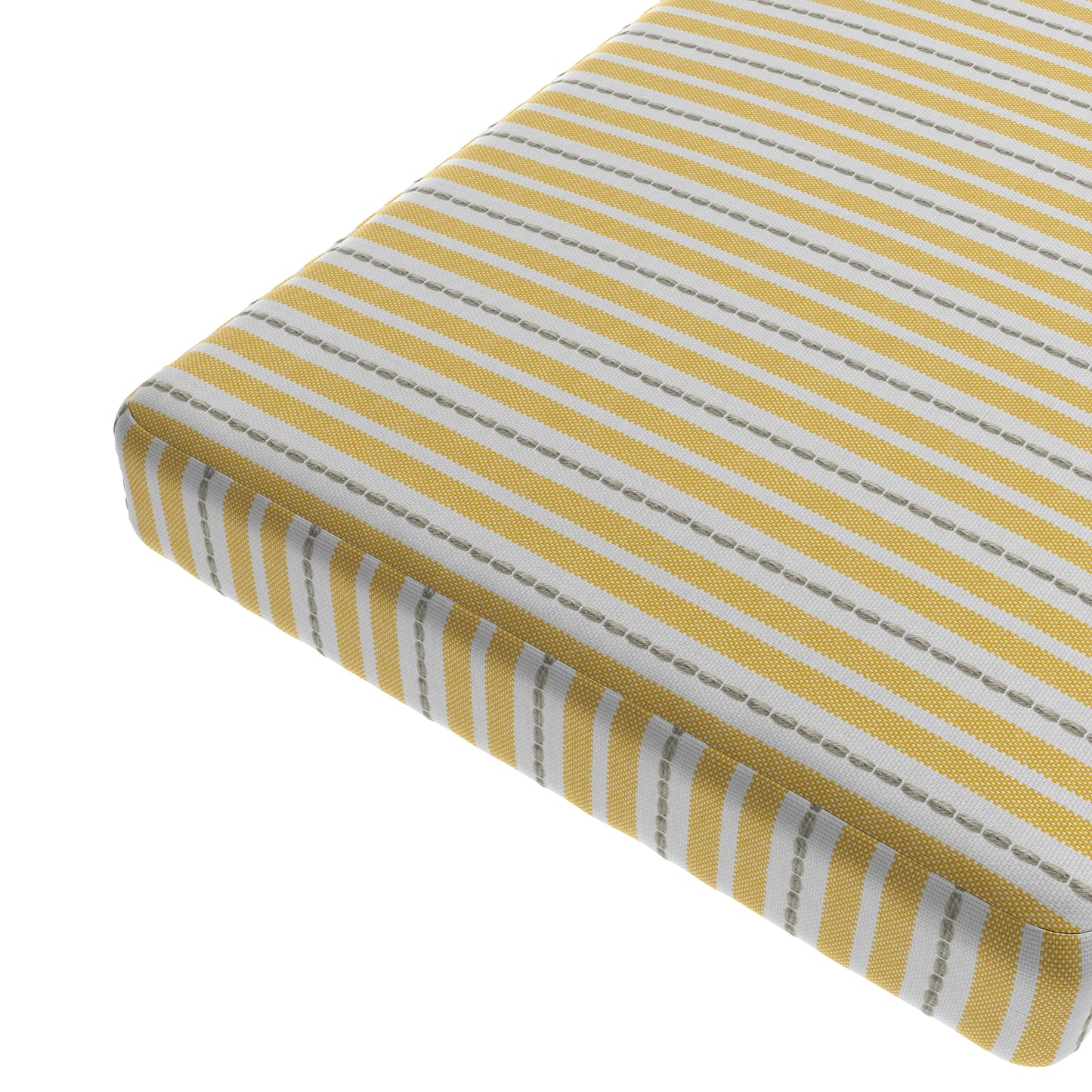 Custom Bench Cushion in Murali Yellow