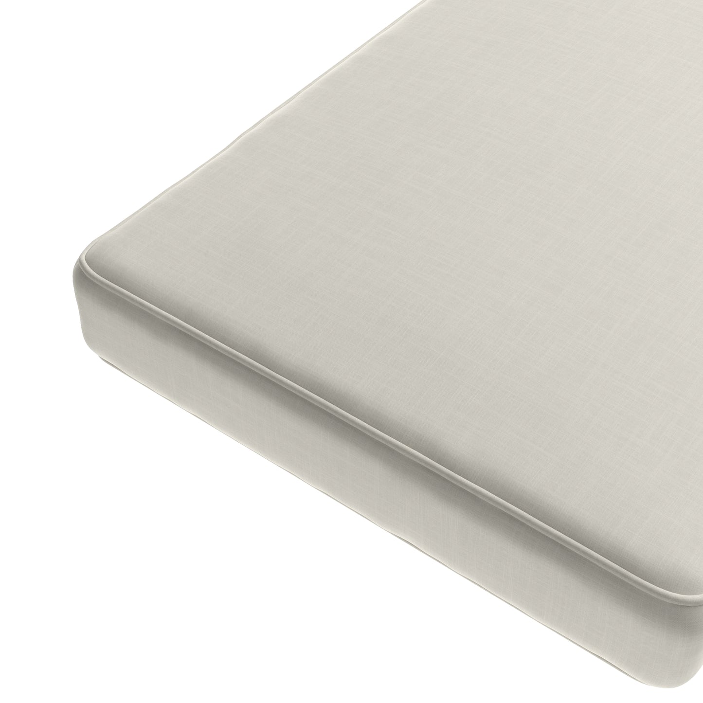 Custom Bench Cushion in Classic Linen Heathered Flax