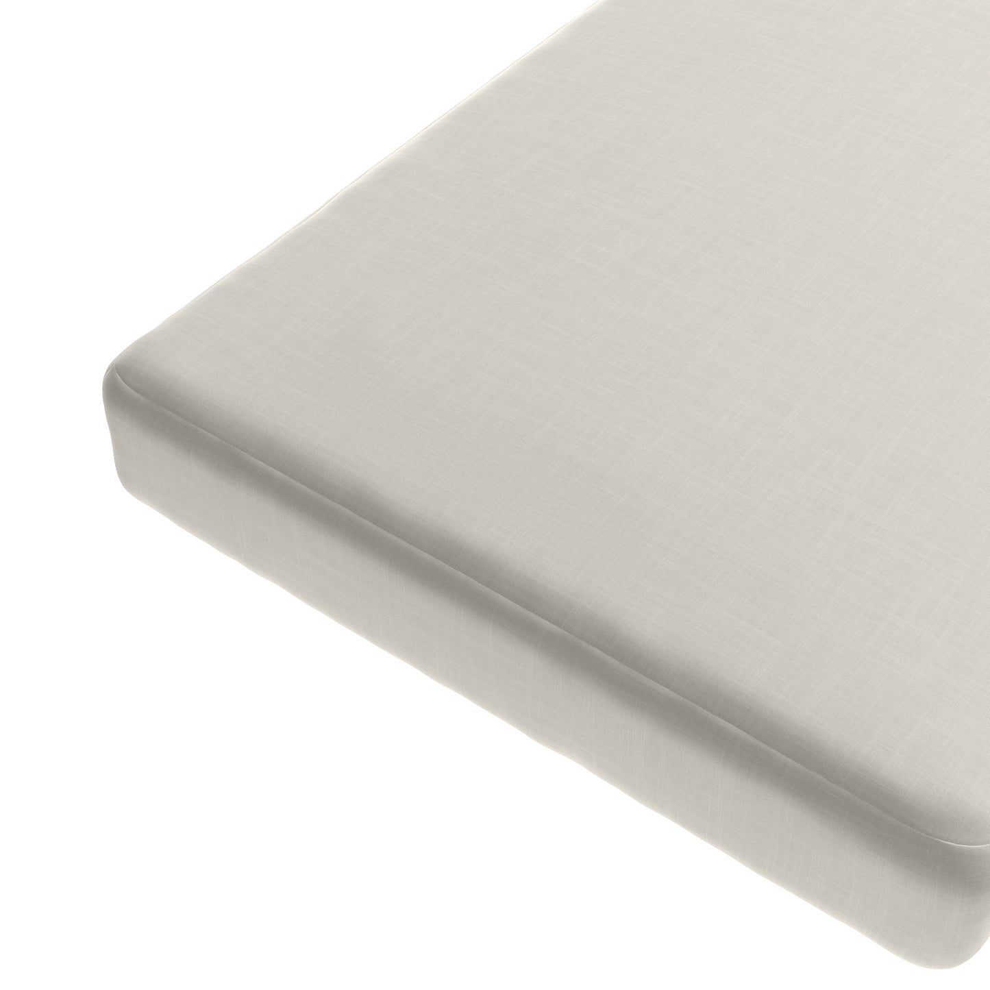 Custom Bench Cushion in Classic Linen Heathered Dove