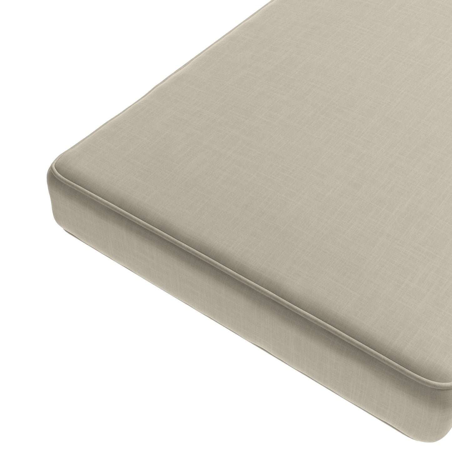 Custom Bench Cushion in Classic Linen - Toast