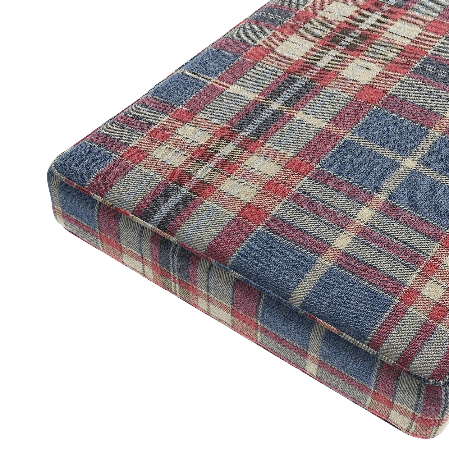 Custom Bench Cushion in Tartan - Flannel