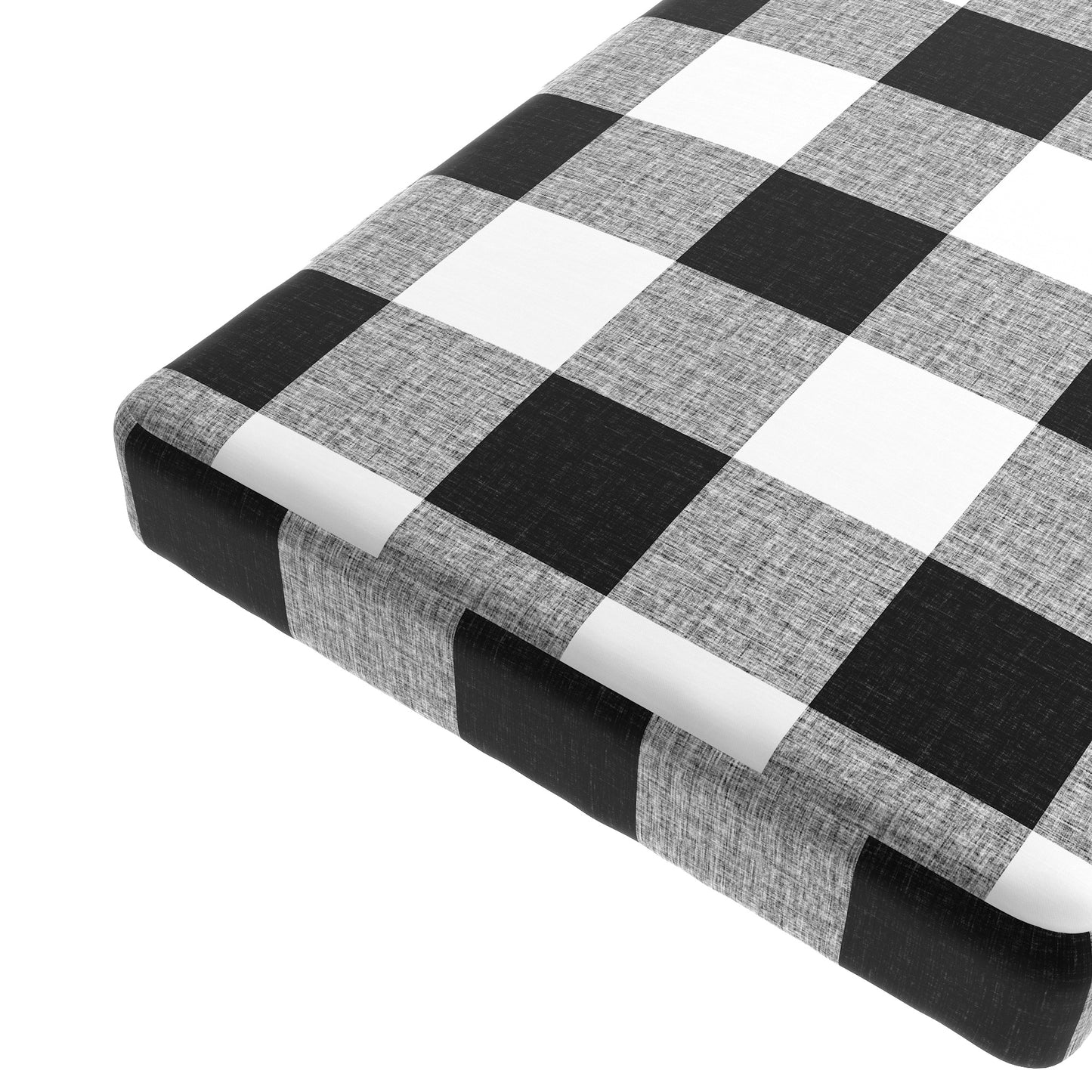 Custom Bench Cushion in Buffalo Check - Black