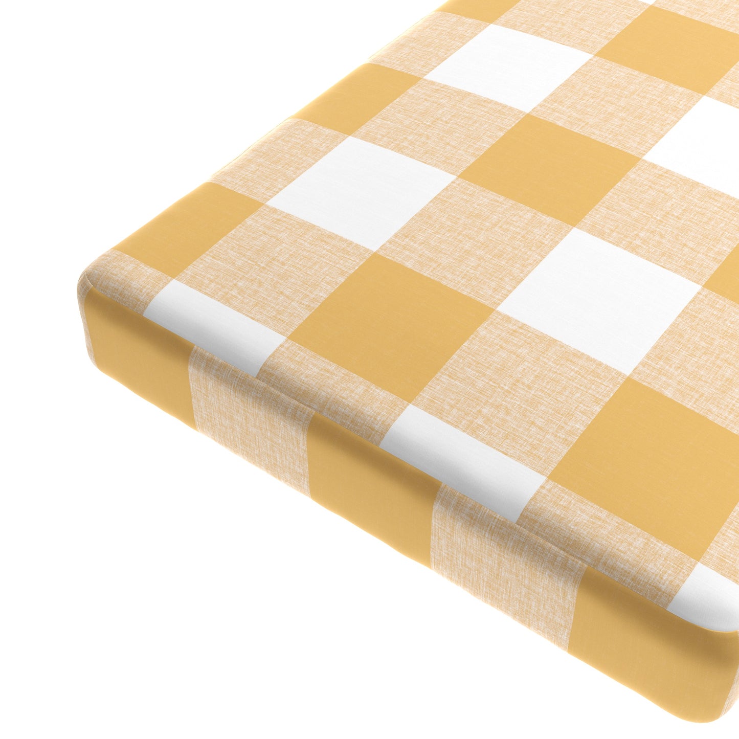 Custom Bench Cushion in Buffalo Check - Sunny