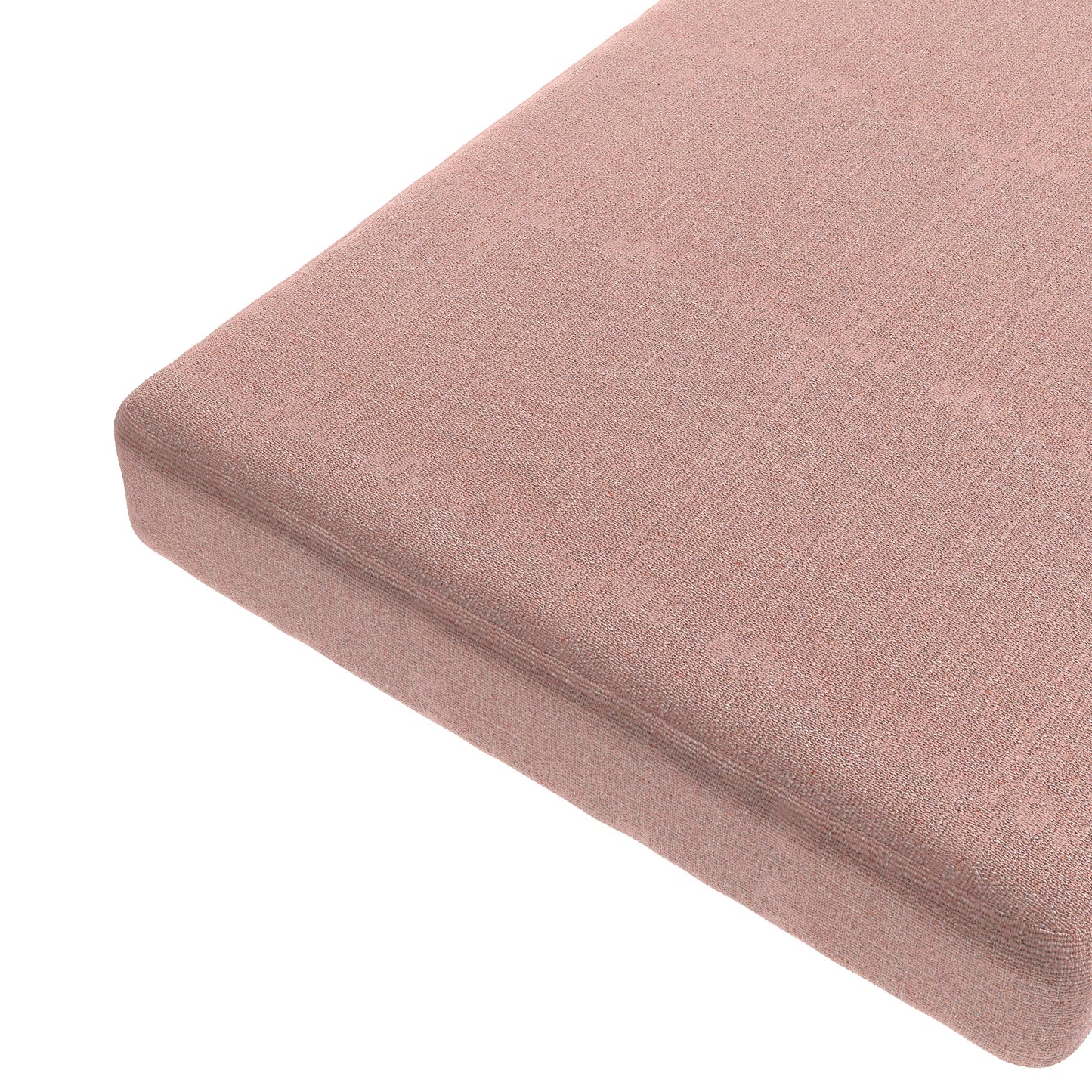 Custom Bench Cushion in Slubby Linen - Think Pink