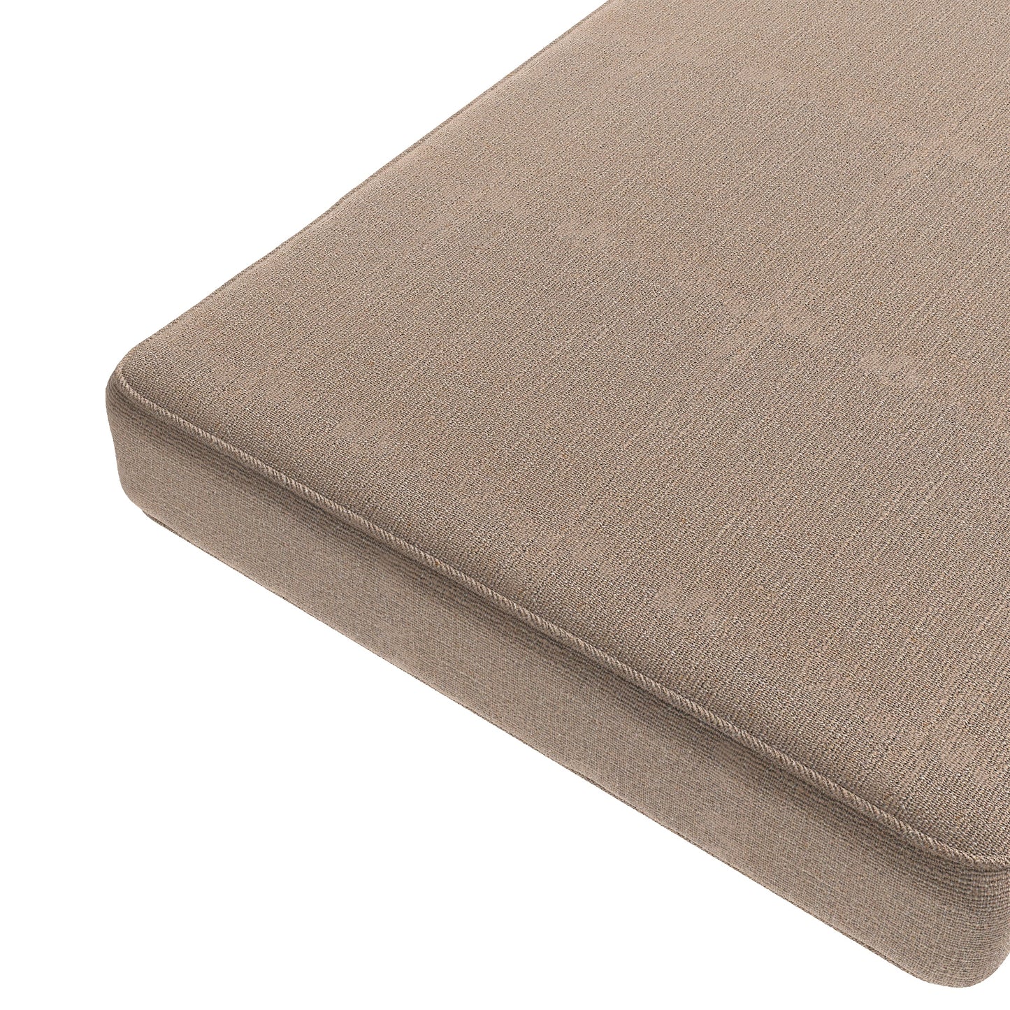 Custom Bench Cushion in Slubby Linen - Caramel