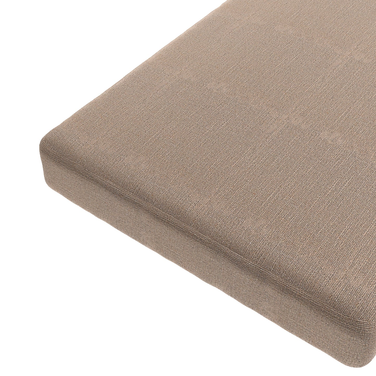 Custom Bench Cushion in Slubby Linen - Caramel
