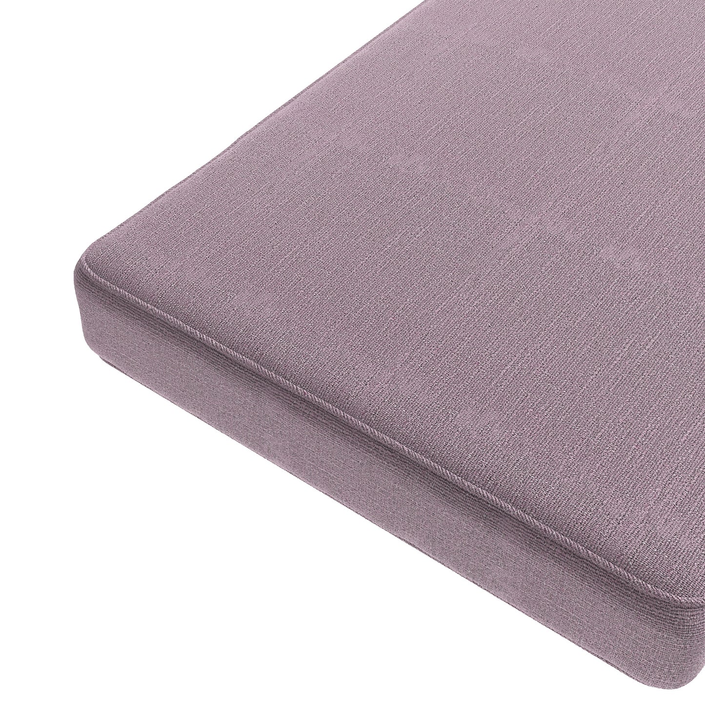 Custom Bench Cushion in Slubby Linen - Plum