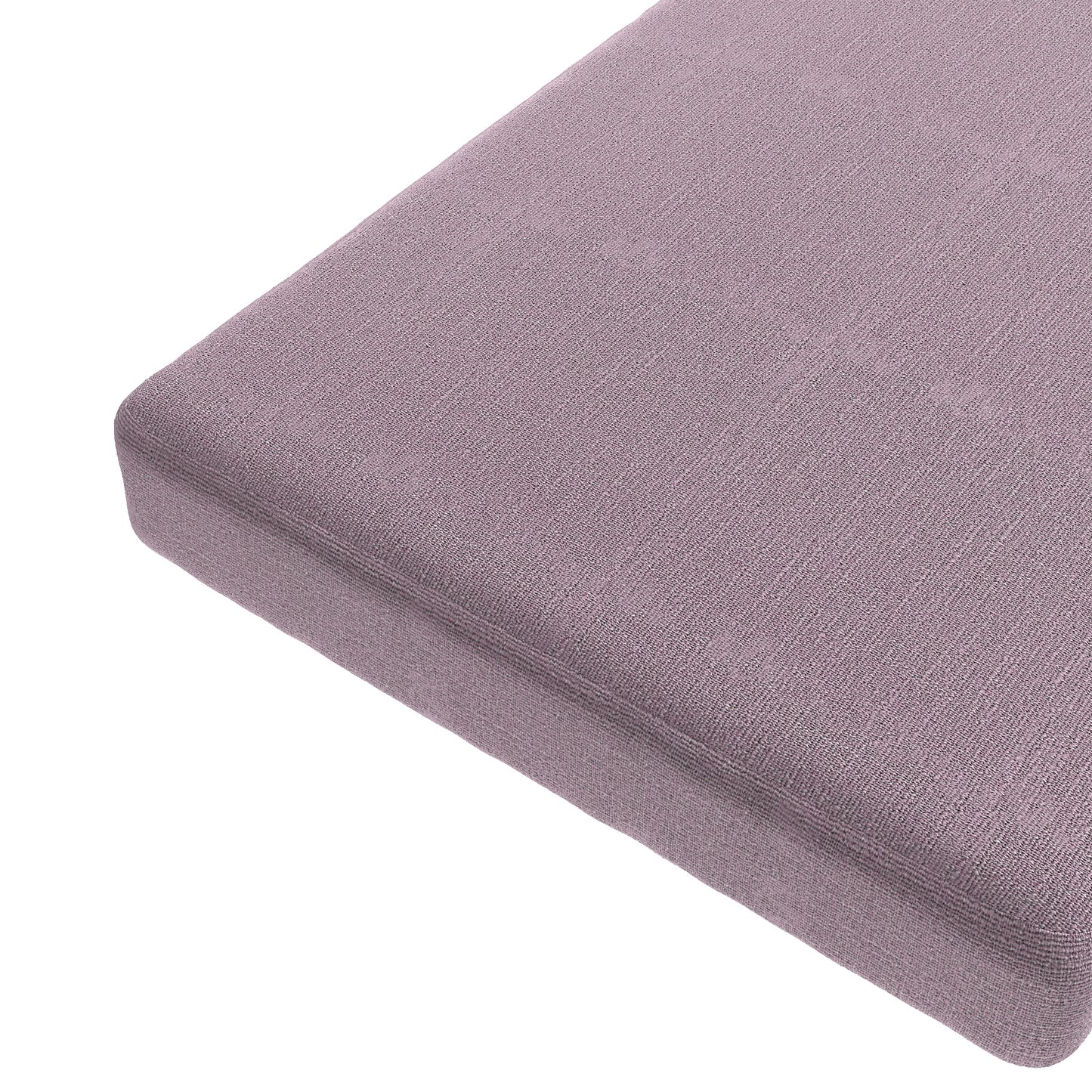 Custom Bench Cushion in Slubby Linen - Plum