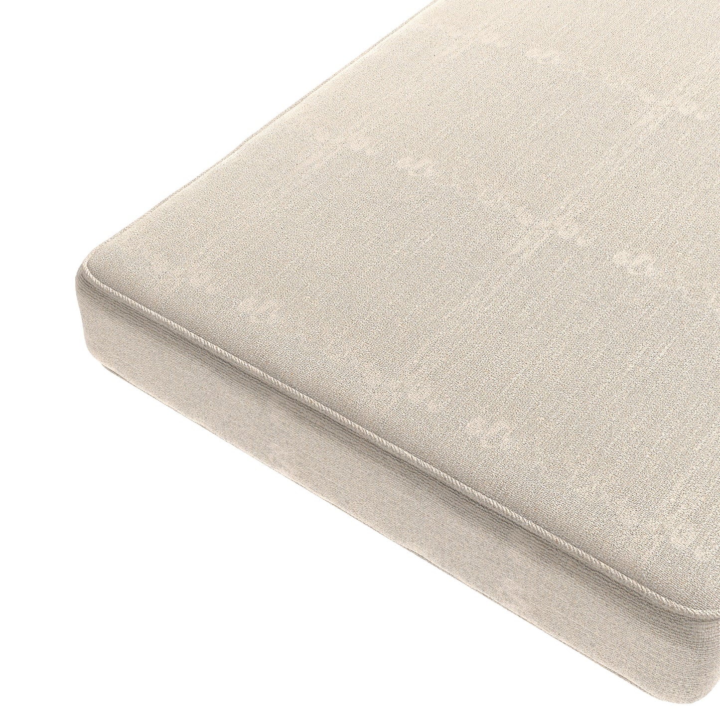 Custom Bench Cushion in Slubby Linen - Ivory