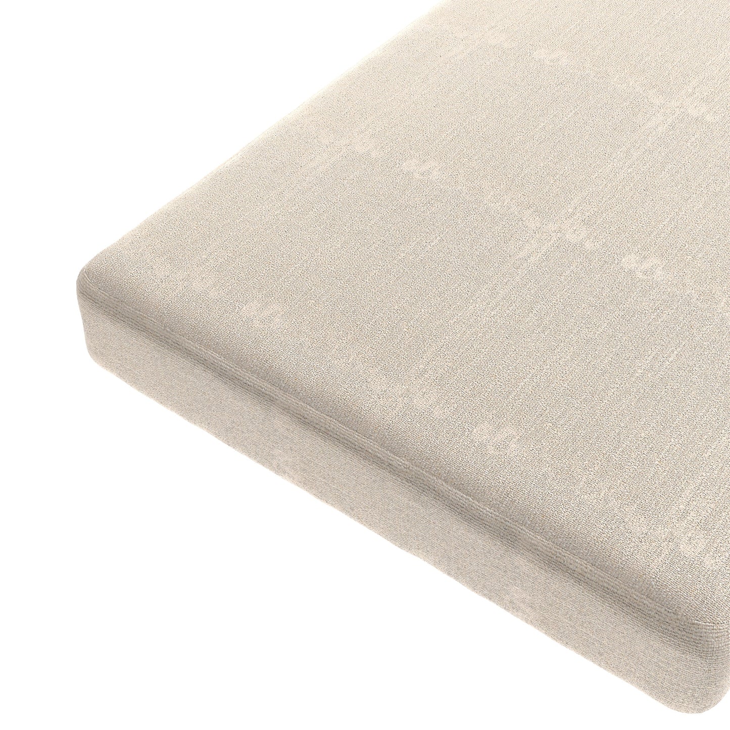 Custom Bench Cushion in Slubby Linen - Ivory