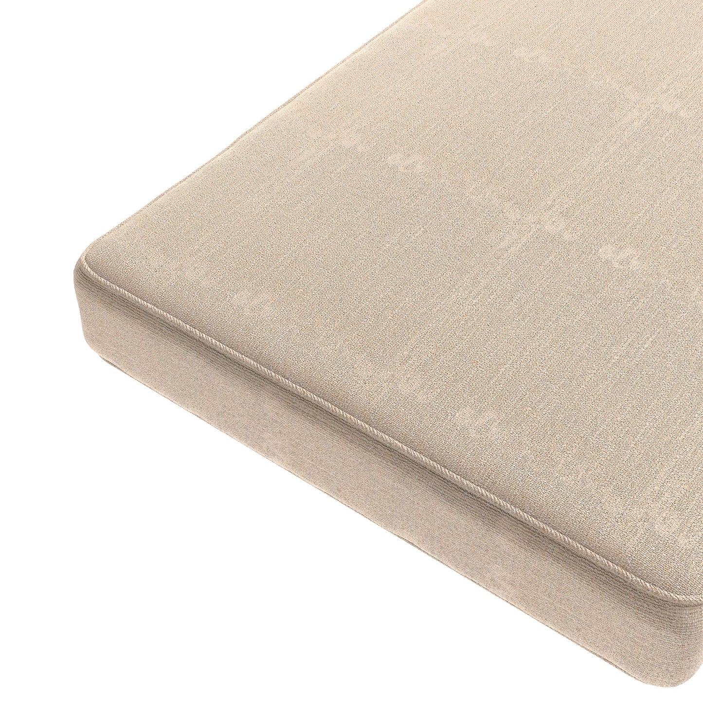 Custom Bench Cushion in Slubby Linen - Cream