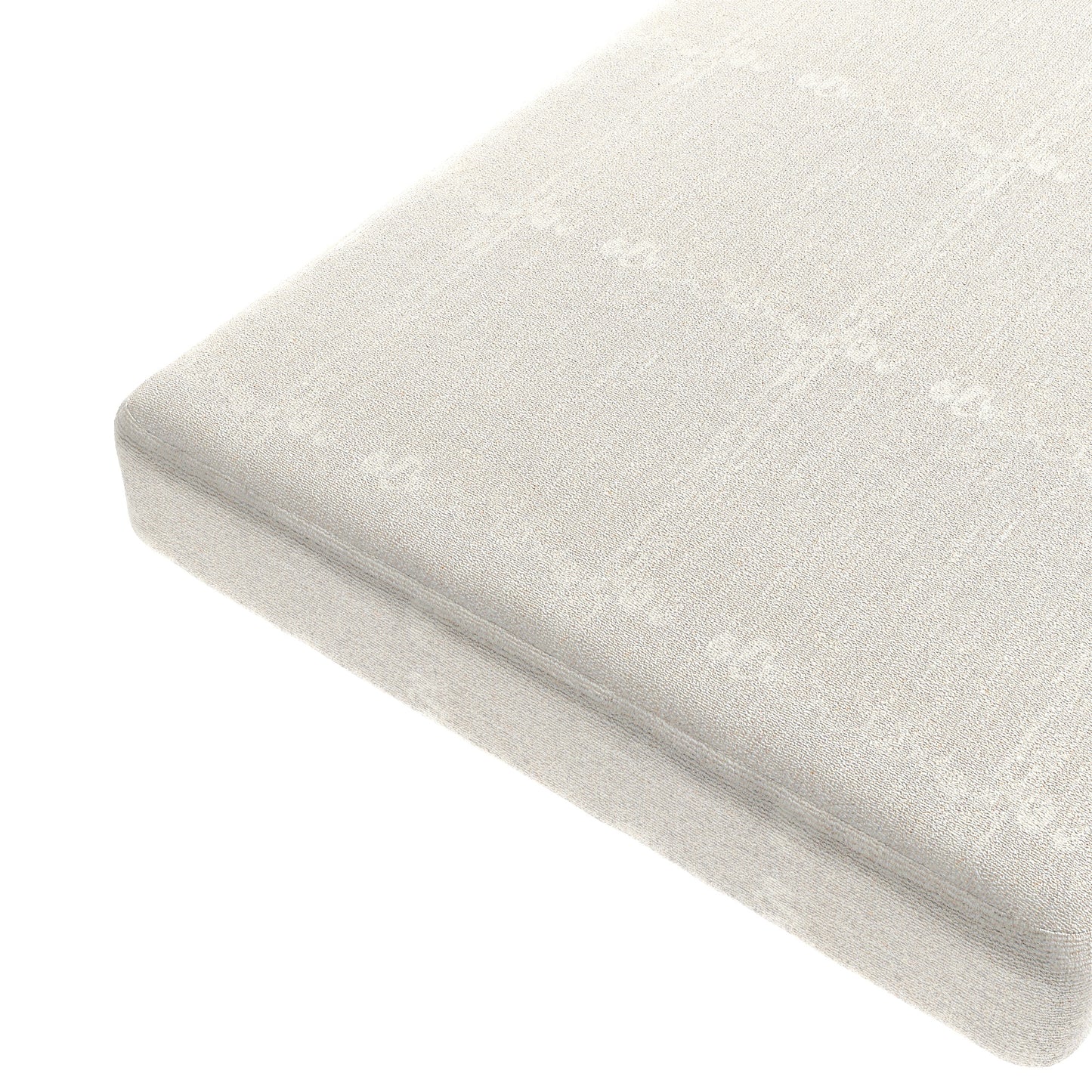 Custom Bench Cushion in Slubby Linen - White