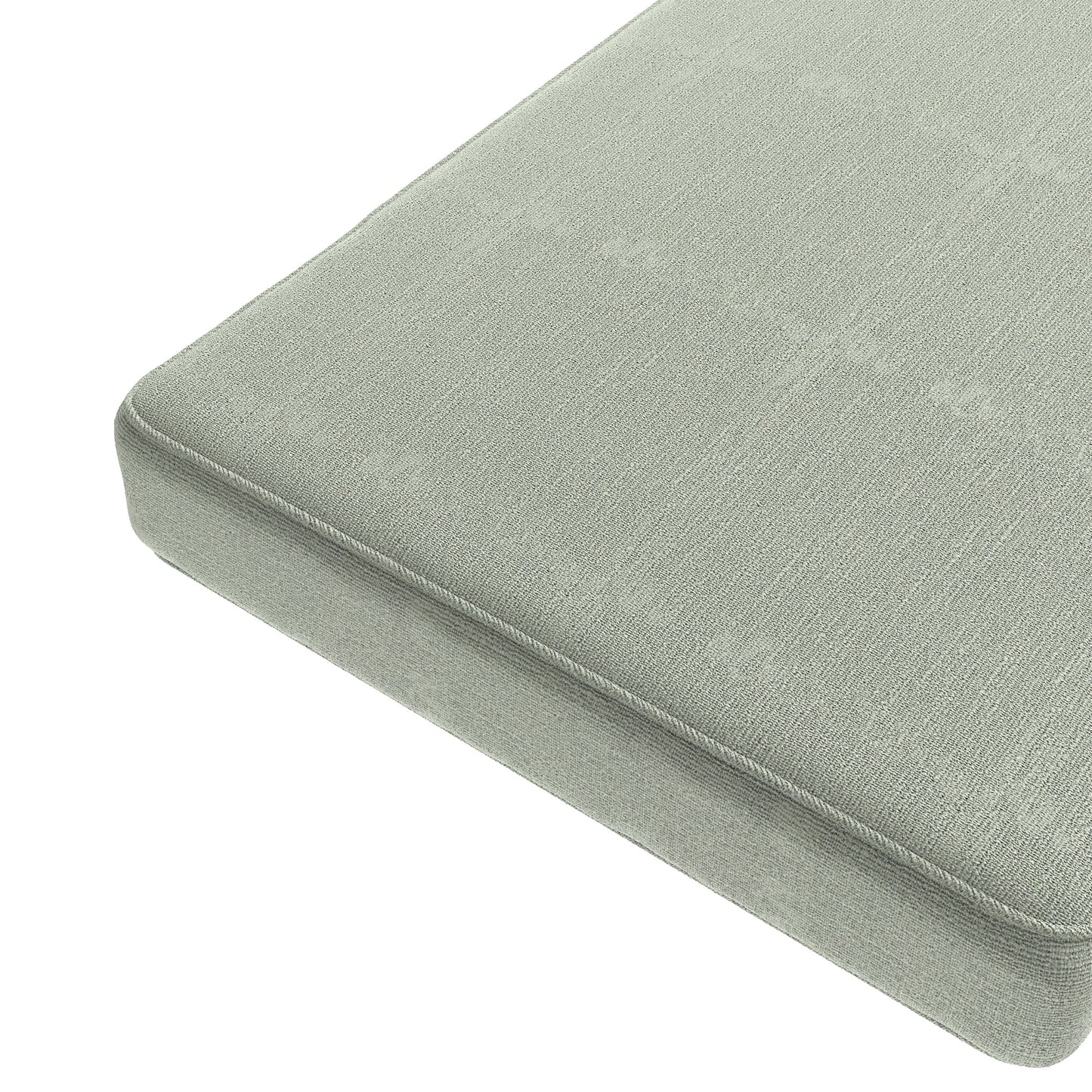 Custom Bench Cushion in Slubby Linen - Spearmint