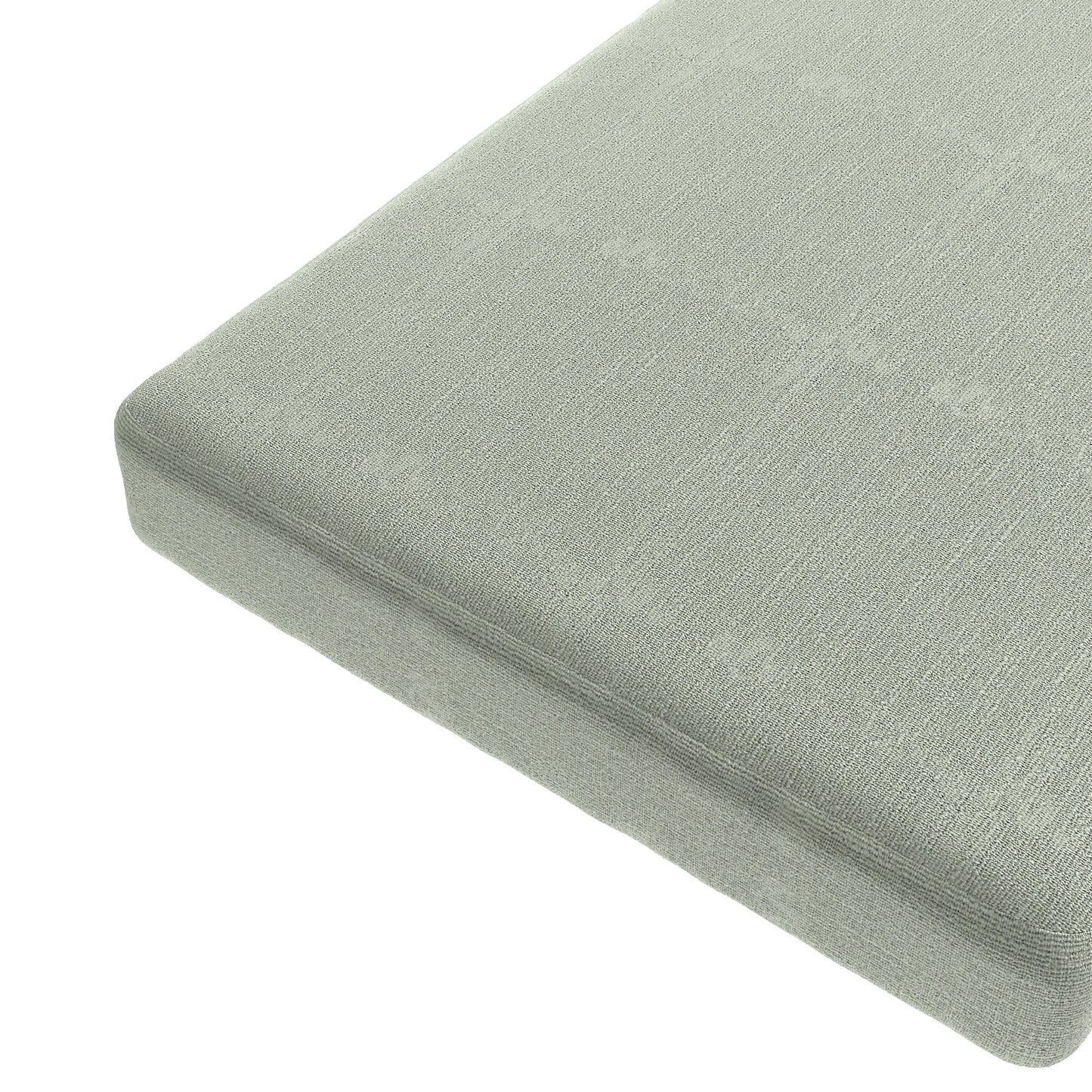 Custom Bench Cushion in Slubby Linen - Spearmint