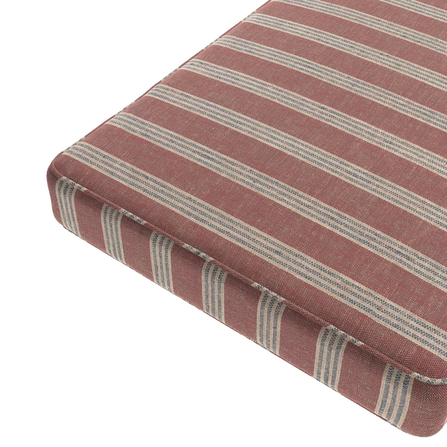 Custom Bench Cushion in Nautical Stripes - Buoy